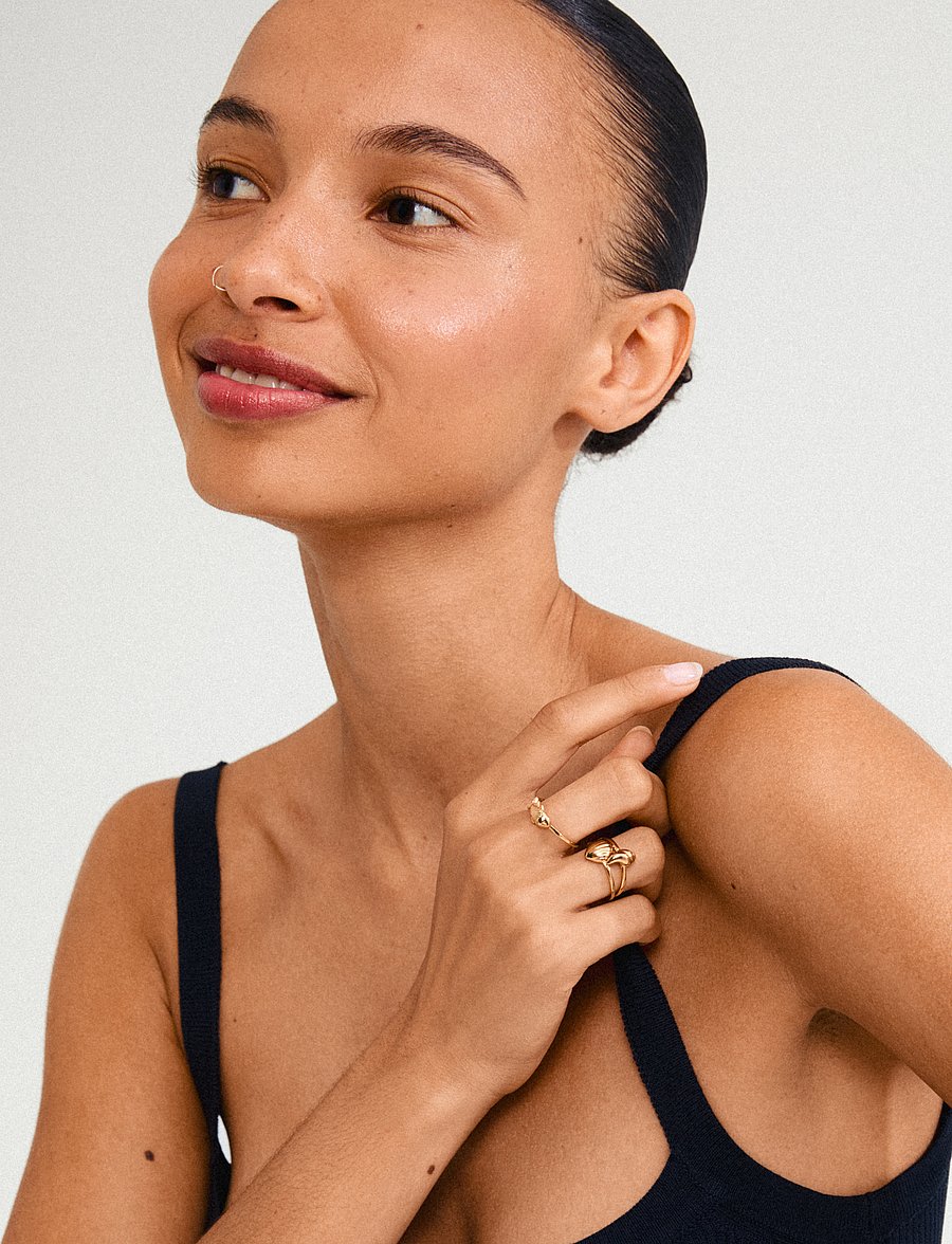 Pilgrim - BREEZE rings 3-in-1 set gold-plated - konfirmatsioon - gold plated - 0
