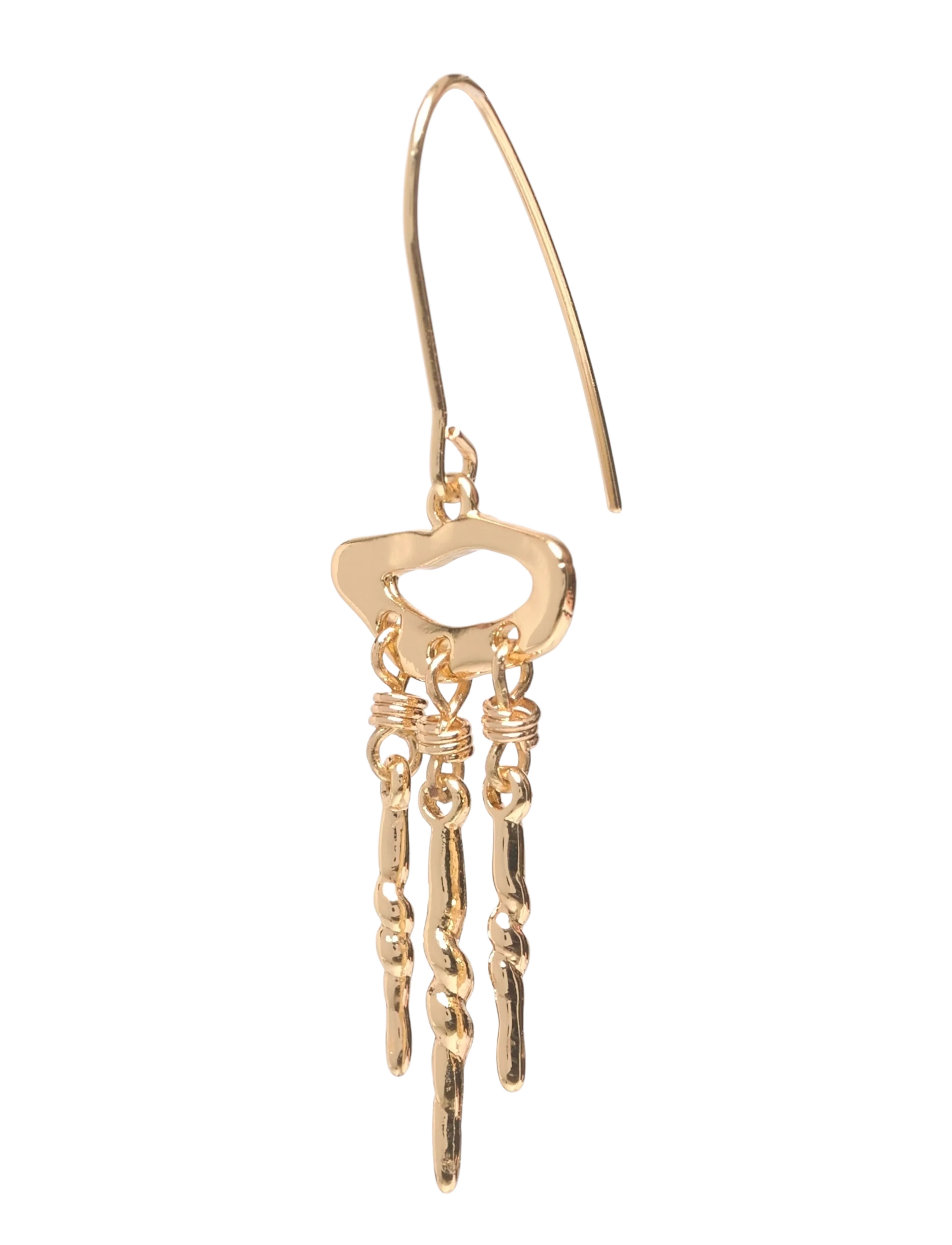 Pilgrim Breeze Earrings Gold-Plated, One Size, Gold, Earrings > Statement Earrings, Dame