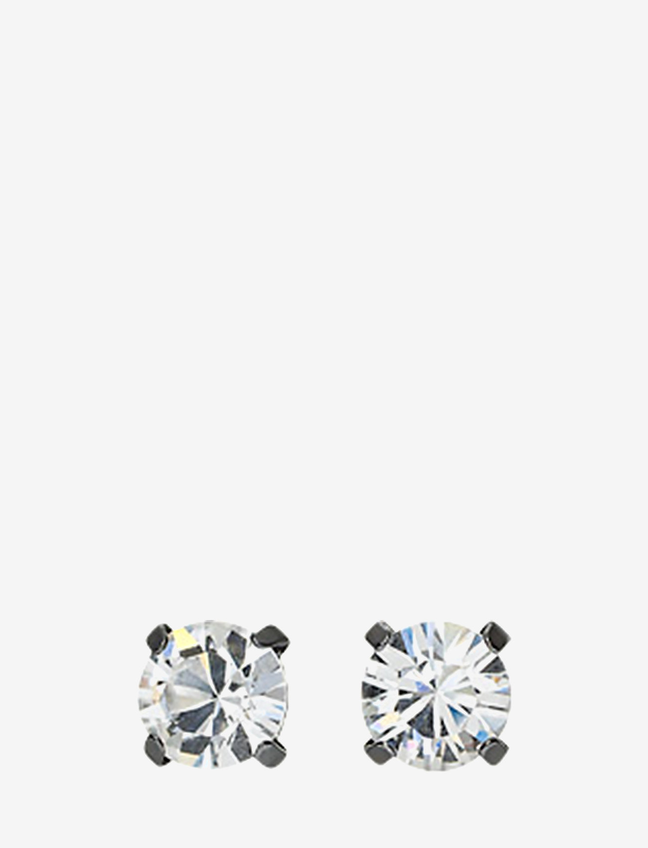 Pilgrim Original Crystal Earstuds Hematite Color, Kvinder, Krystal Ørestikker, Sølv, Str: ONE SIZE