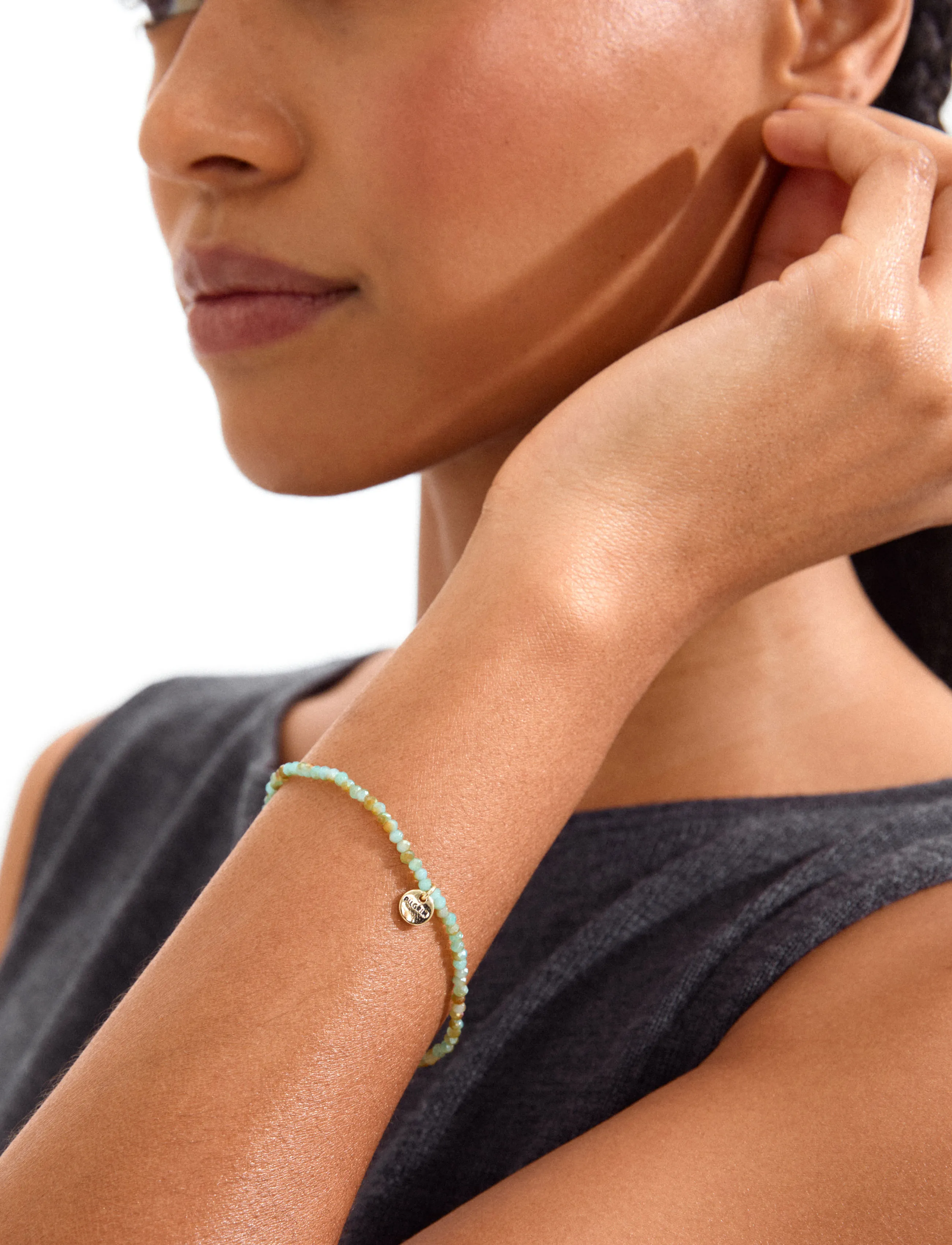 PILGRIM INDIE armband blått, guldpläterat dam – bild 6