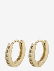 Pilgrim - GRY crystal earrings - hoops - gold plated - 0