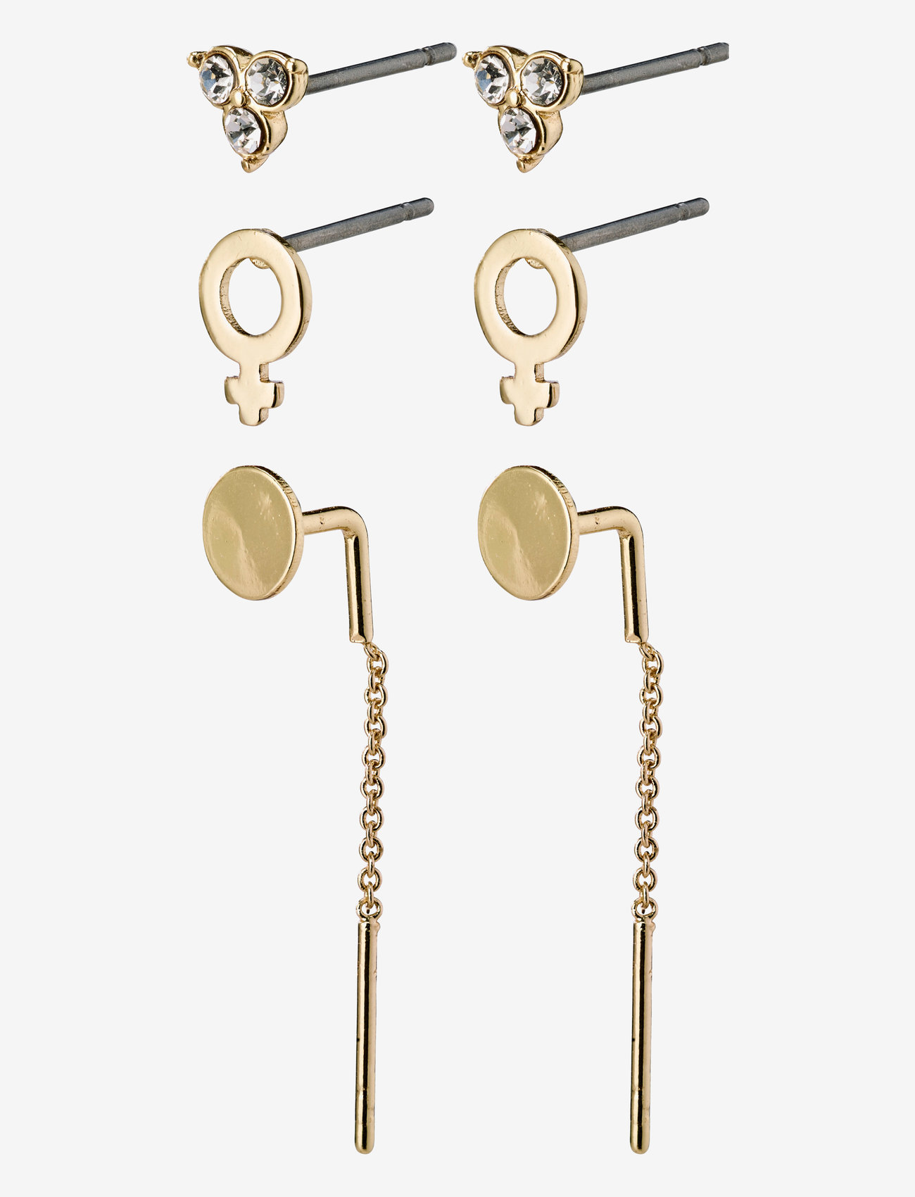 Pilgrim - Earrings Malak Gold Plated Crystal - gold plated - 0