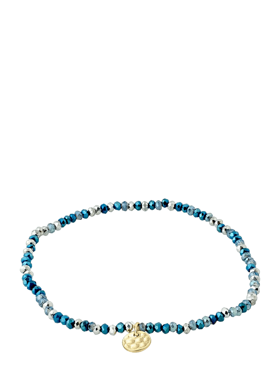 Pilgrim - INDIE bracelet blue, gold-plated - gold plated - 1