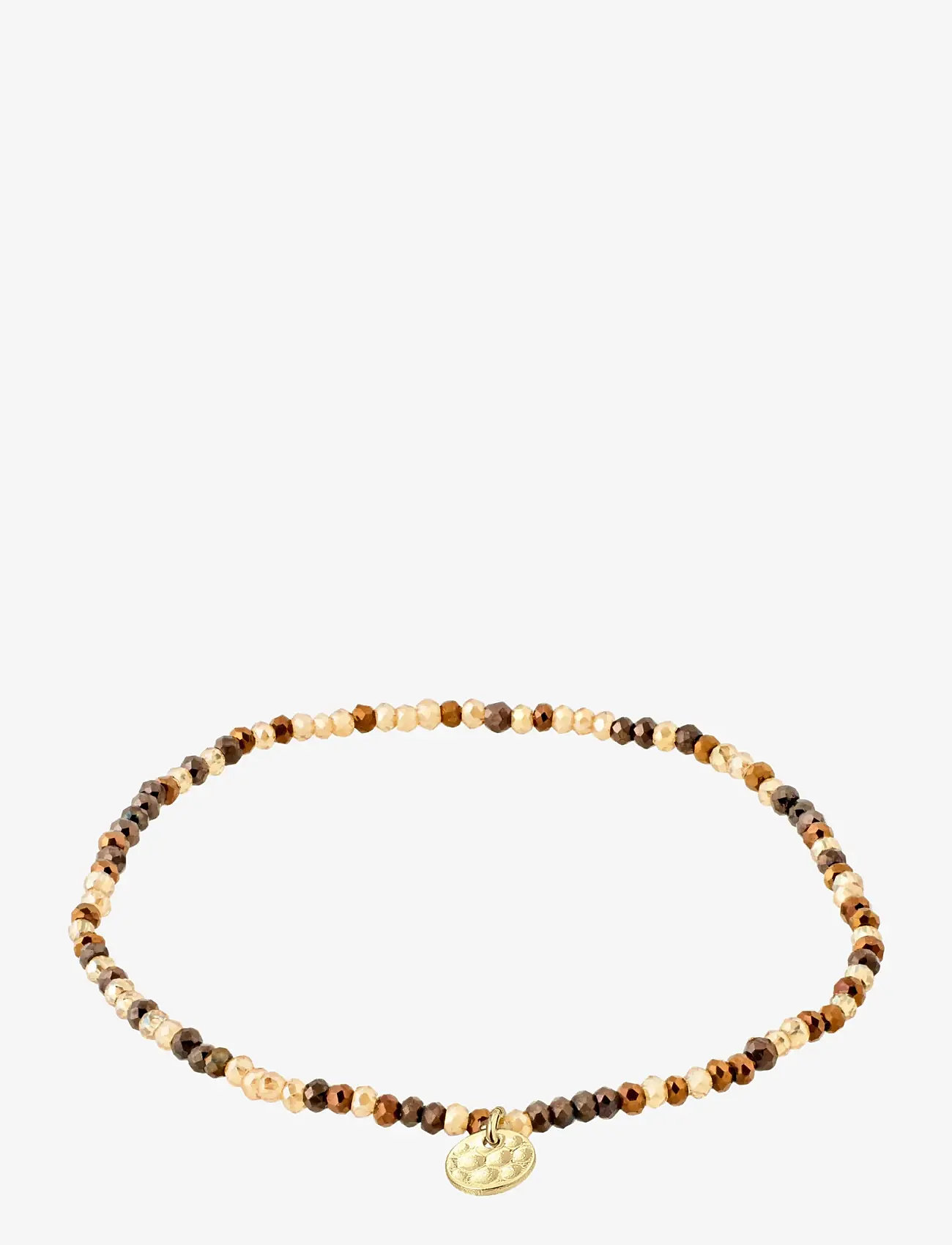 Pilgrim - INDIE bracelet brown, gold-plated - konfirmationstøj - gold plated - 1