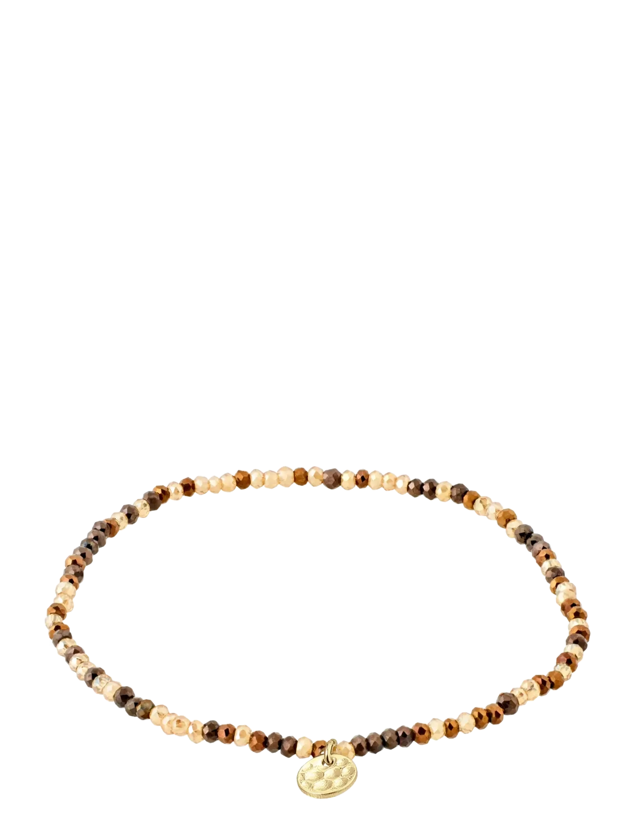 Pilgrim INDIE bracelet brown, gold-plated - Käevõrud - GOLD PLATED / brown