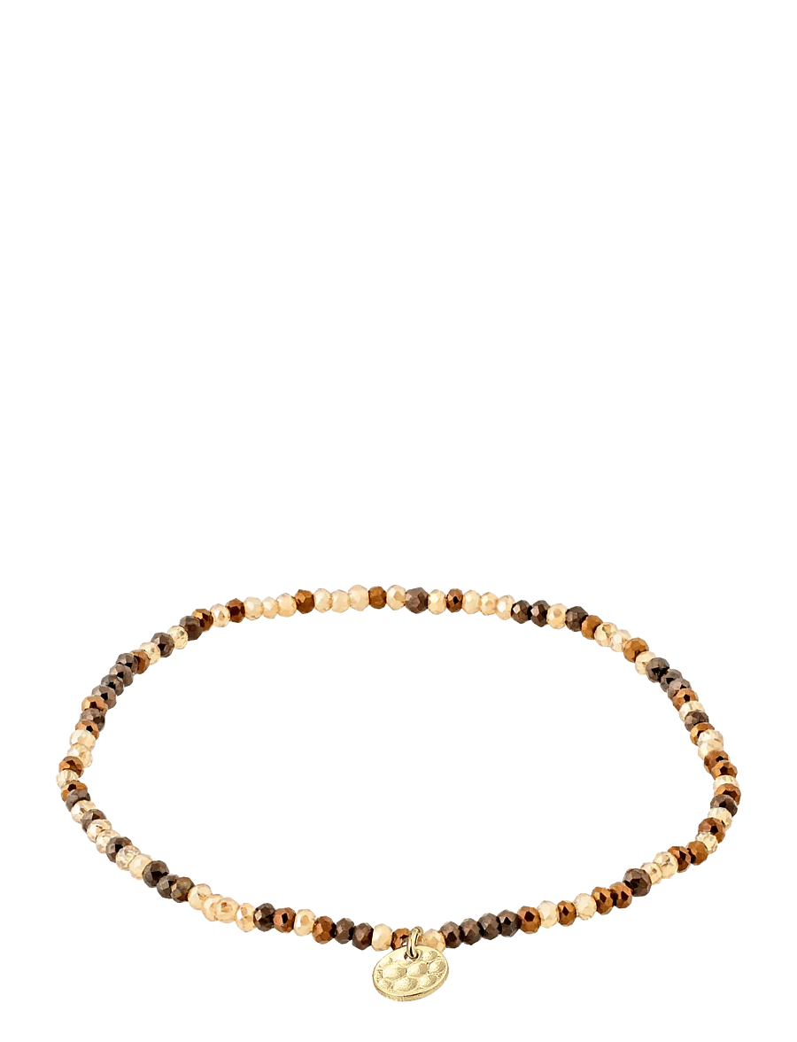Pilgrim - INDIE bracelet brown, gold-plated - konfirmatsioon - gold plated - 1