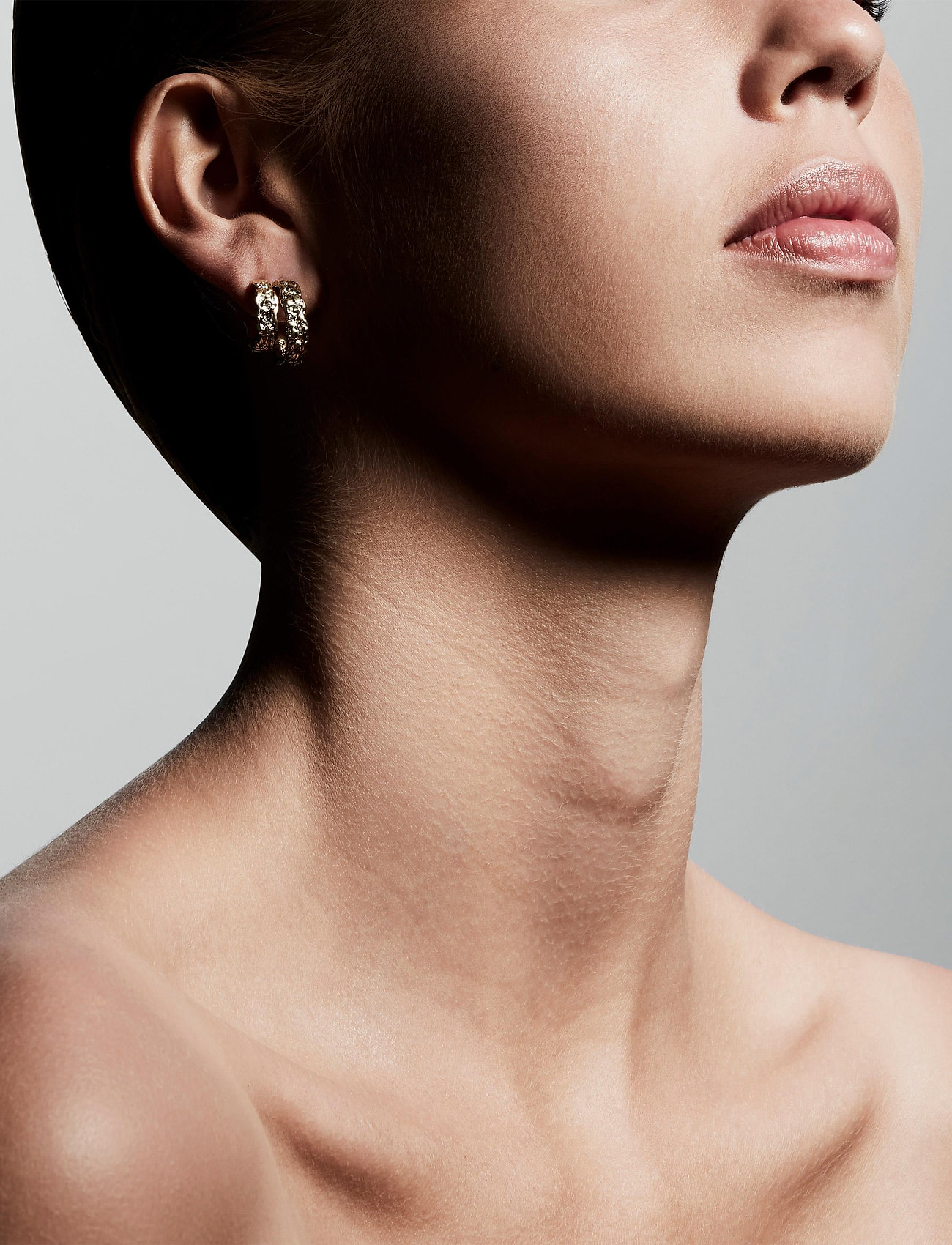 Pilgrim - PAULINE crystal hoop earrings 2-in-1 set - gold plated - 1
