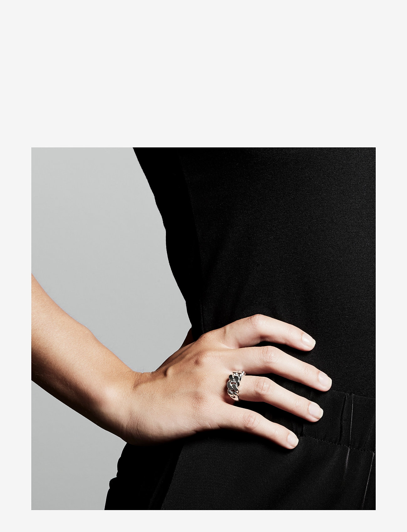 Pilgrim - MAREN curb chain ring - silver plated - 1