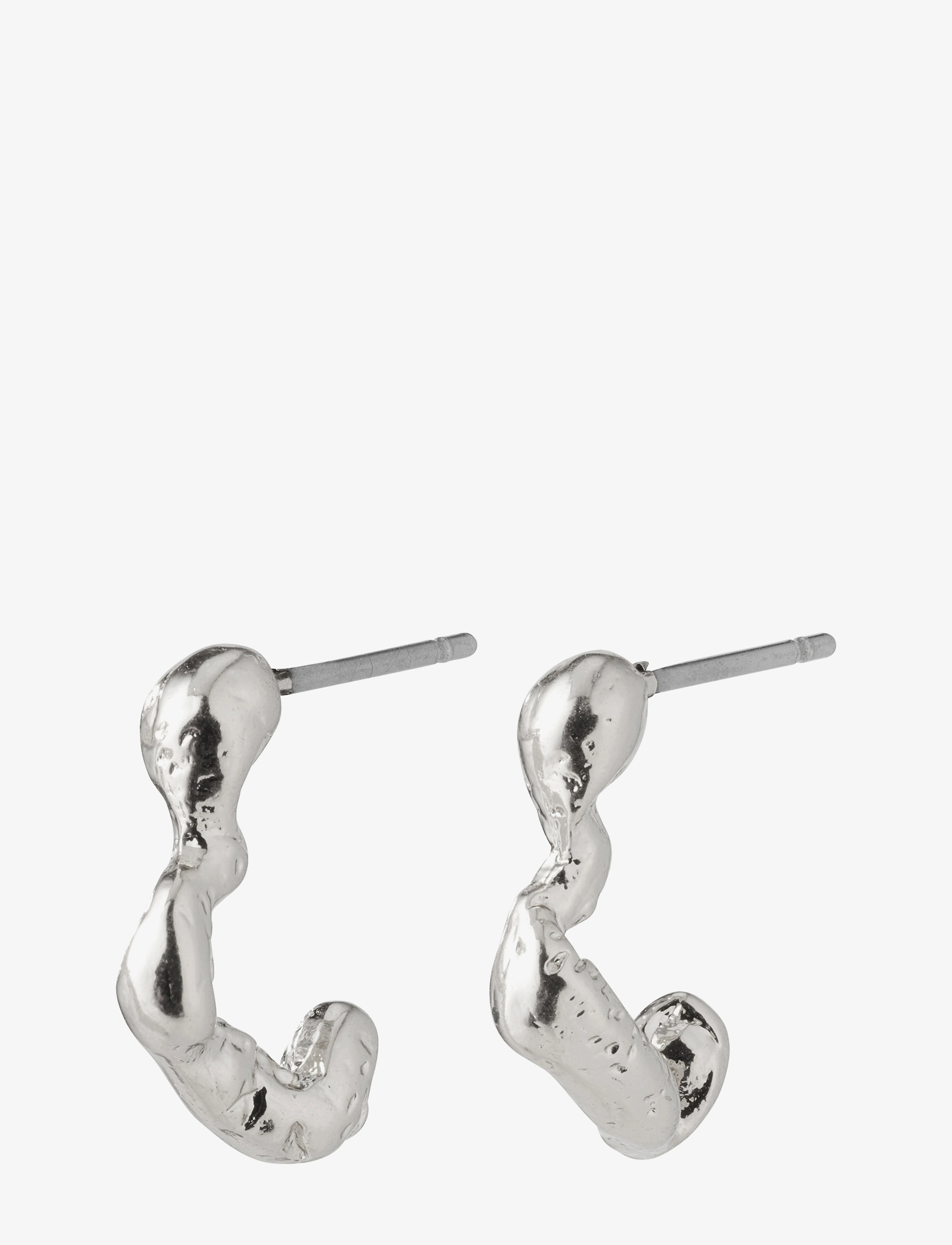 Pilgrim - MARY organic shaped earrings - silver plated - 0