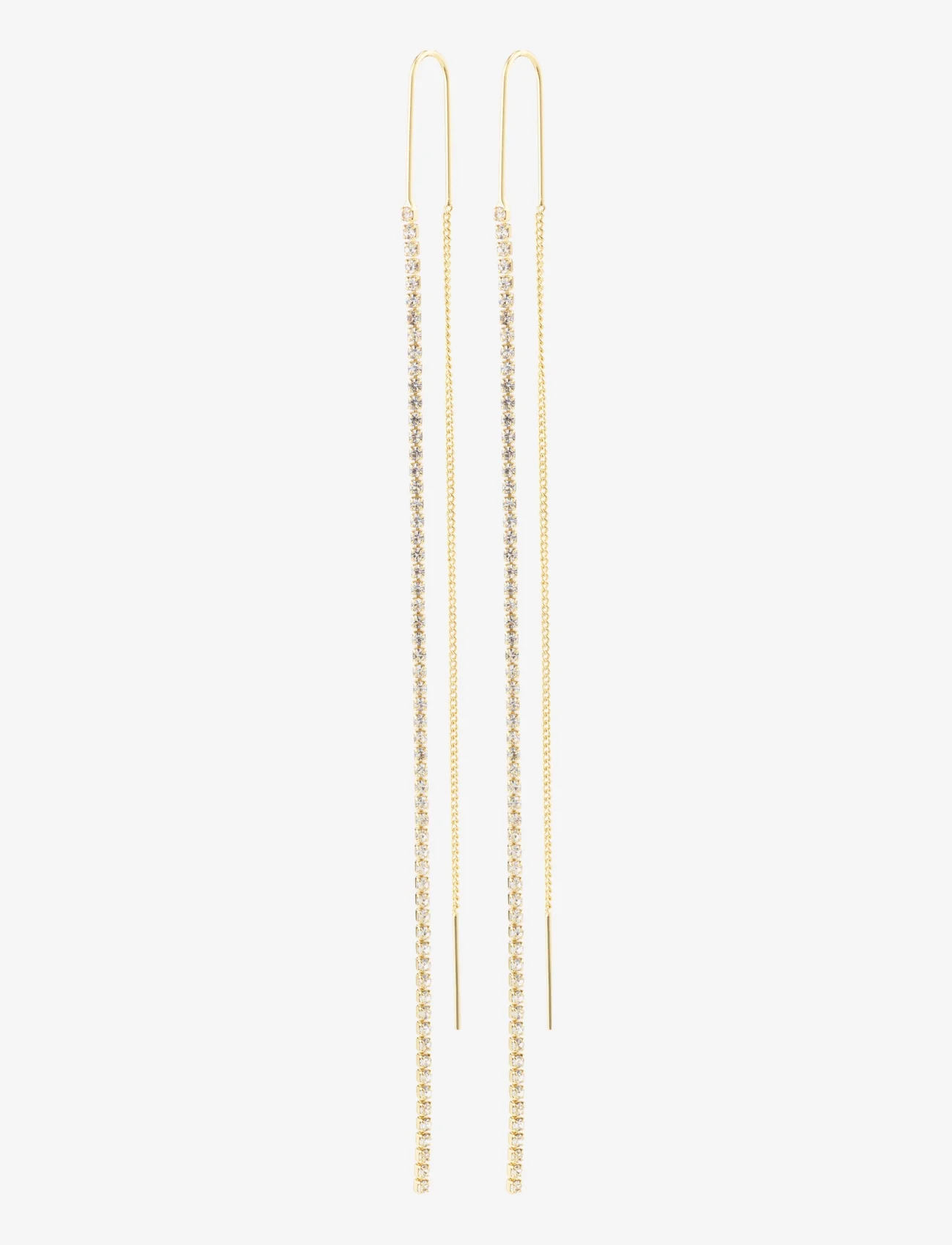 Pilgrim - AMELIE crystal chain earrings - roikkuvat korvakorut - gold plated - 0