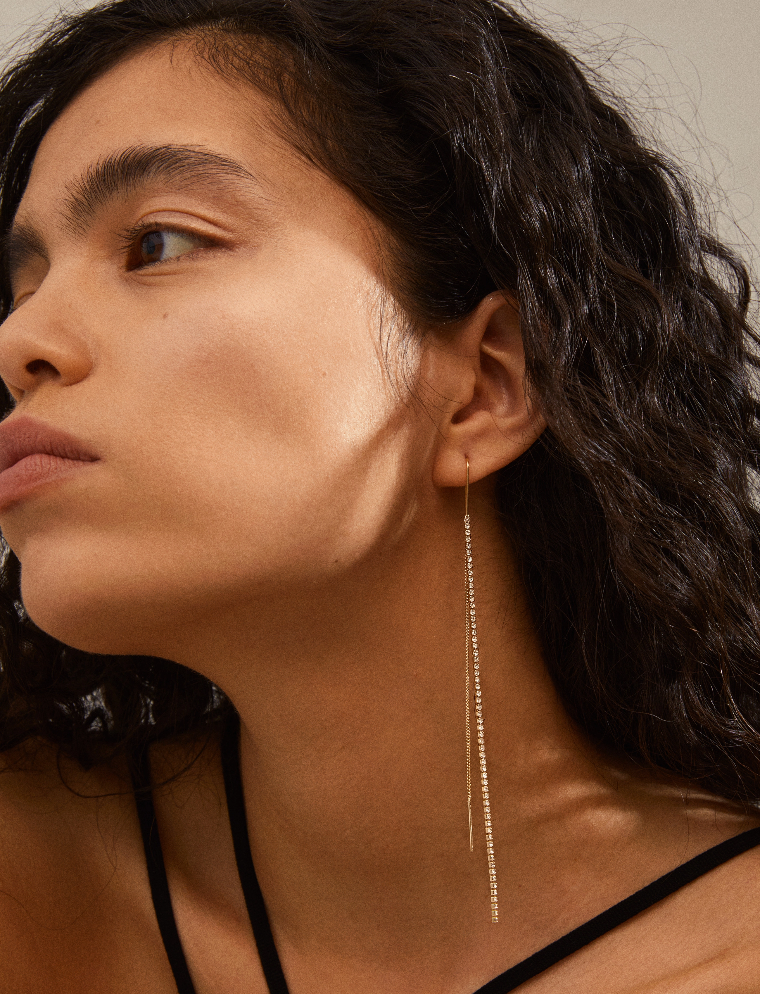 Pilgrim - AMELIE crystal chain earrings - gold plated - 1