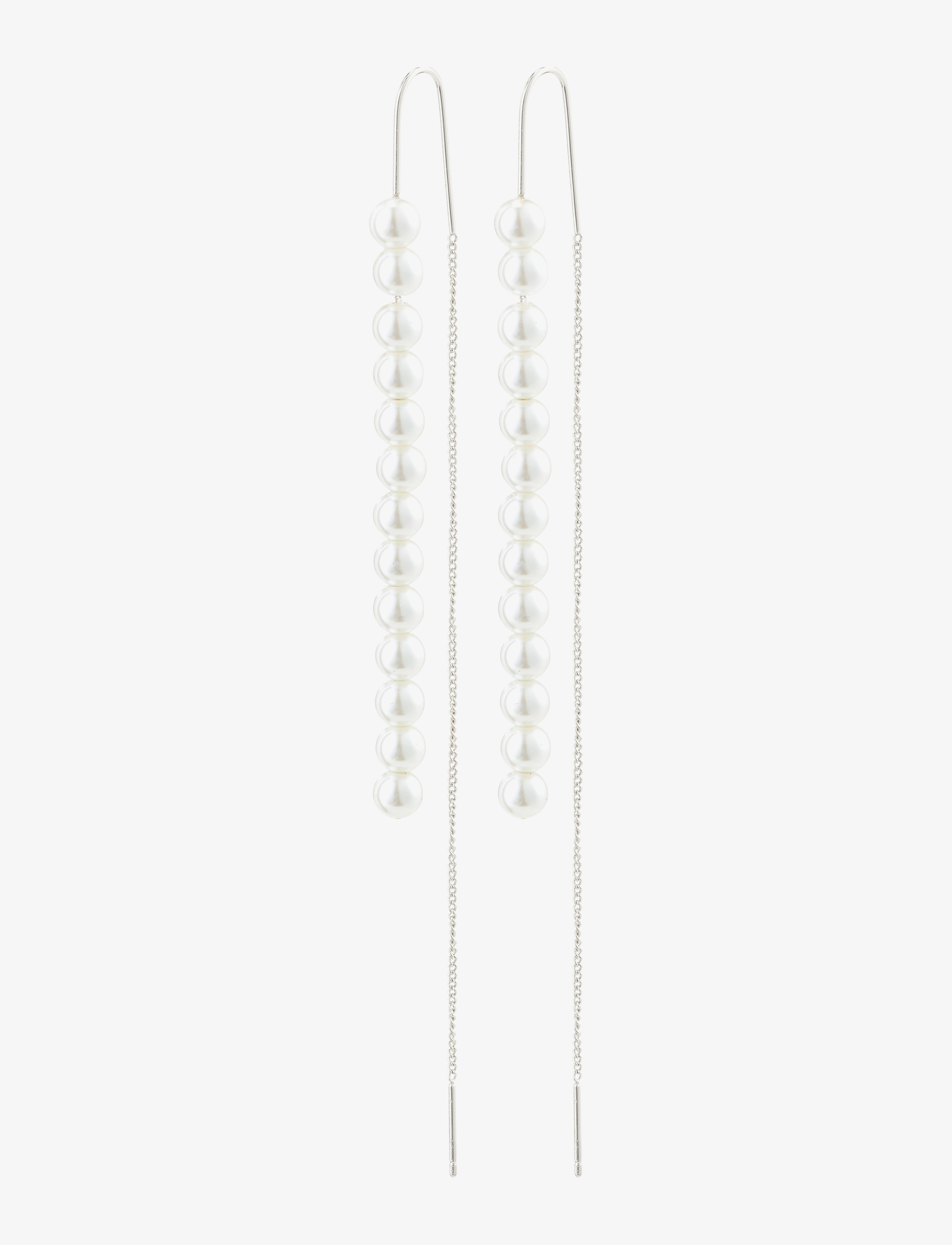 Pilgrim - DEJA pearl chain earrings - silver plated - 0