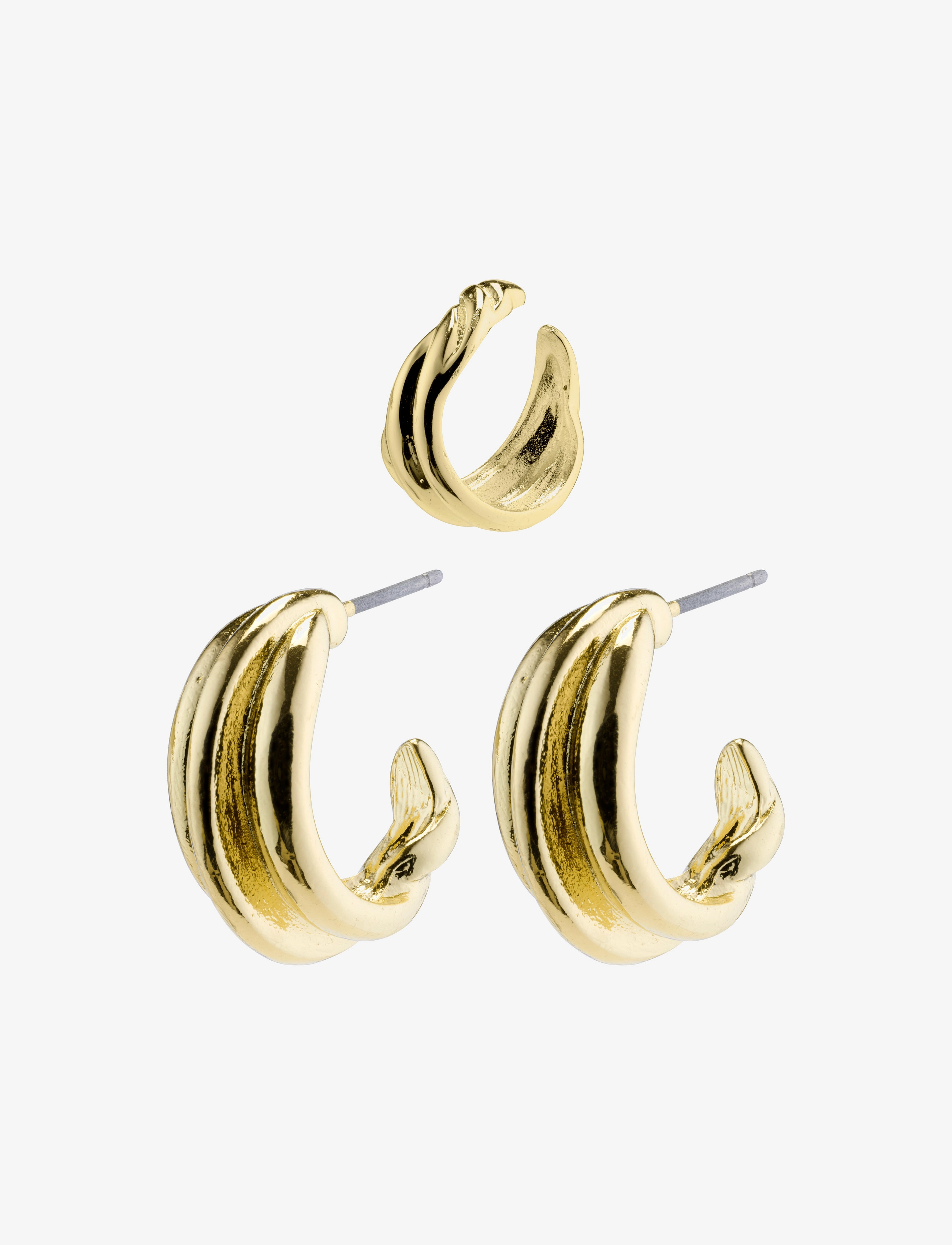 Pilgrim - AMANDA hoop & cuff set earrings gold-plated - gold plated - 0