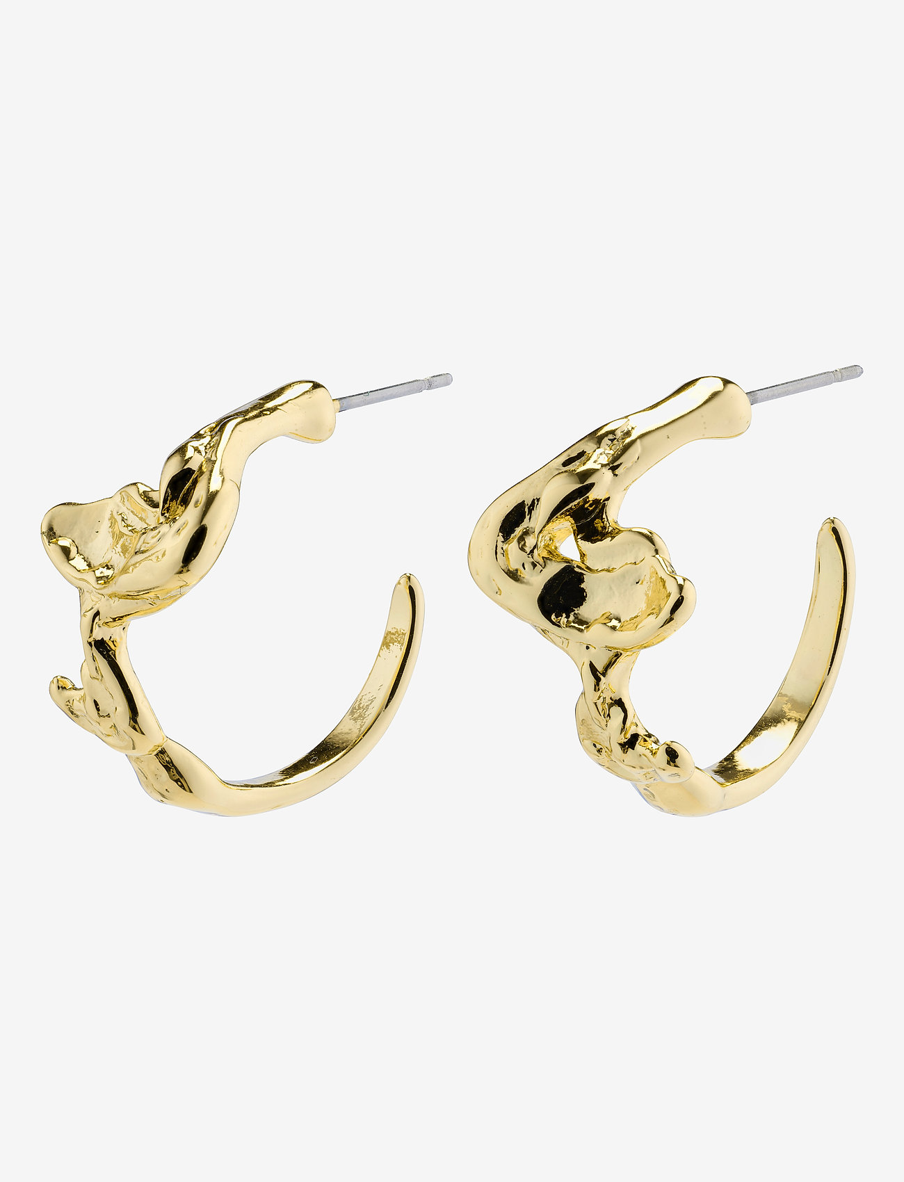 Pilgrim - TESS organic shaped hoop earrings - gold plated - 0