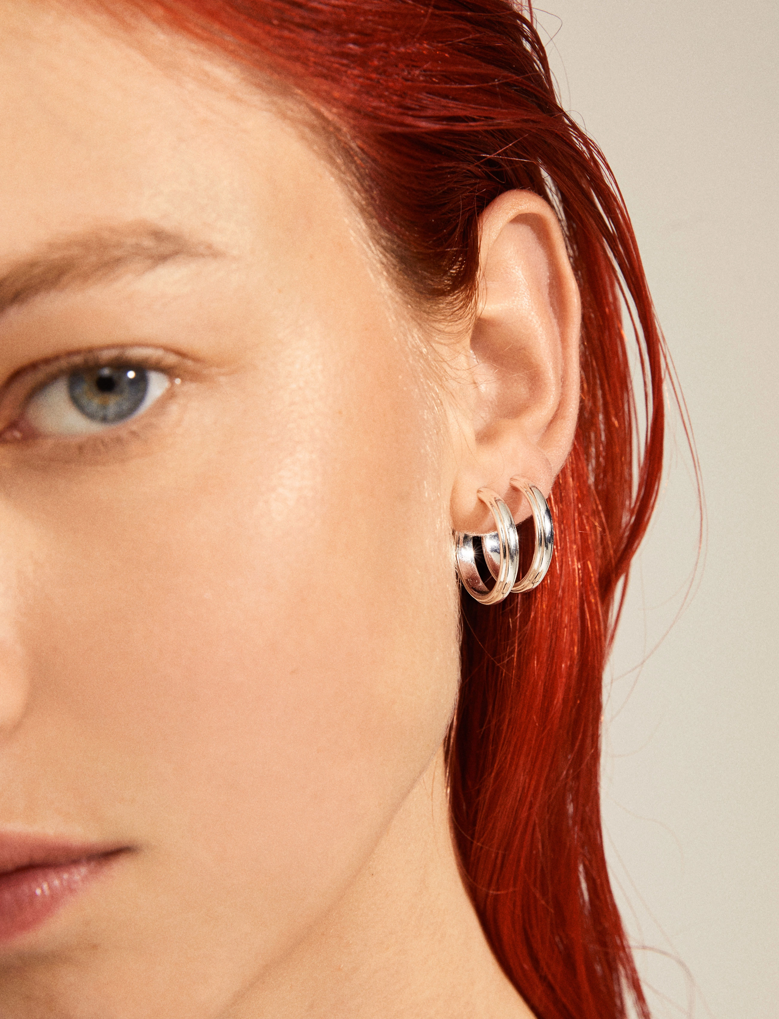 Pilgrim - AMINA medium hoop earrings silver-plated - silver plated - 2