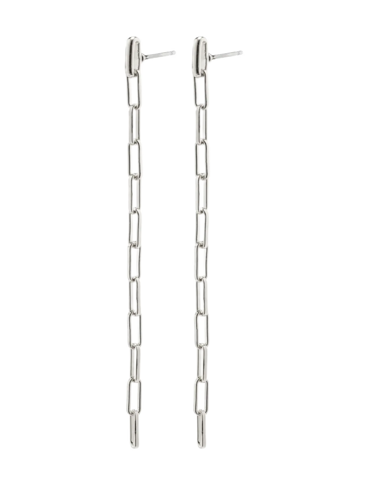 Pilgrim THILDE long chain earrings silver-plated - Accessoires - SILVER PLATED / silver