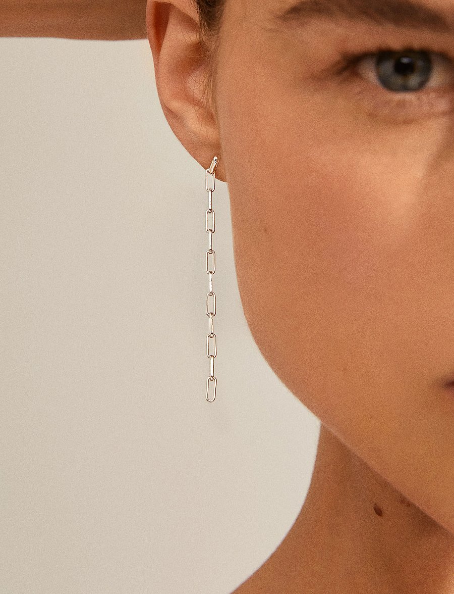 Pilgrim - THILDE long chain earrings silver-plated - silver plated - 0