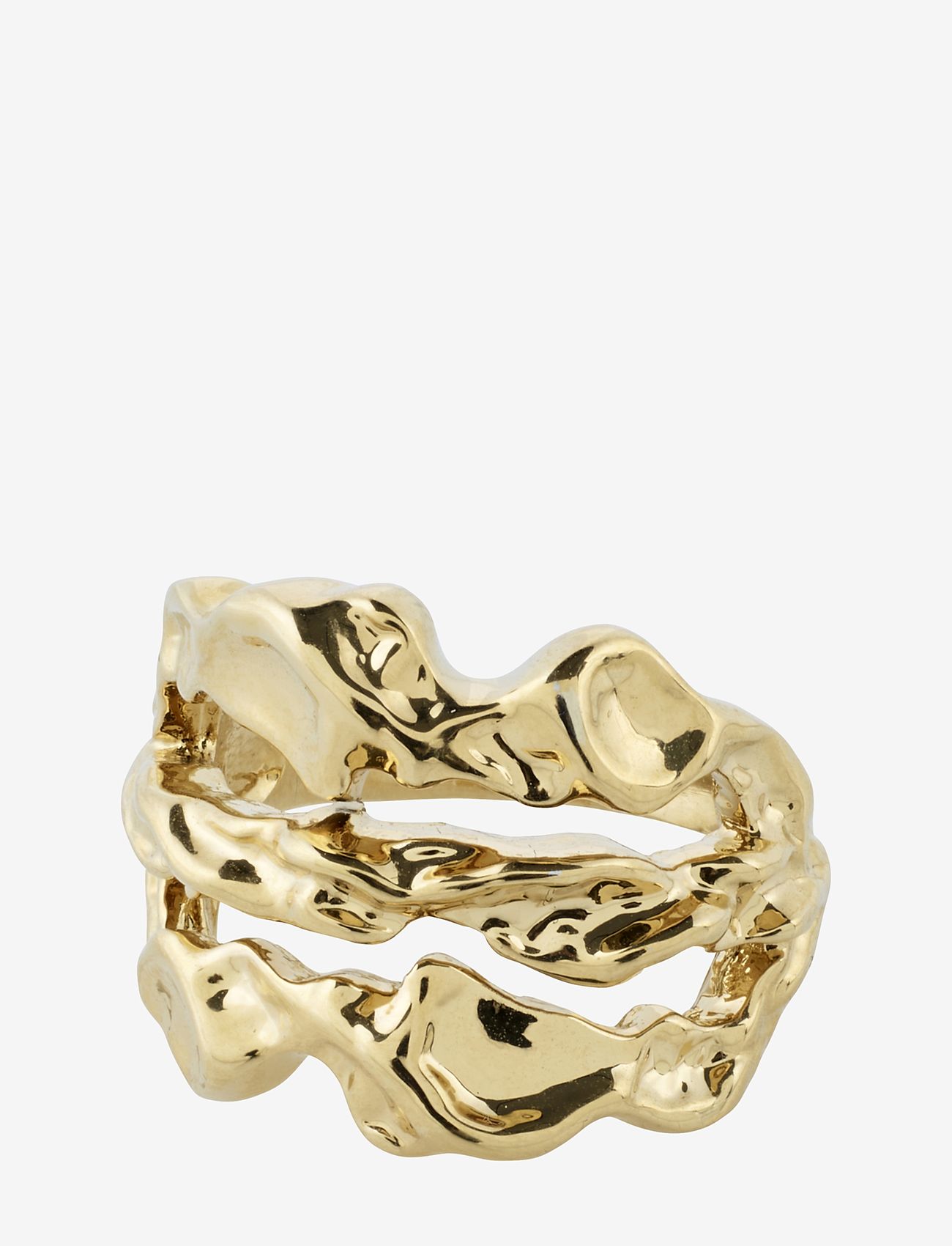 Pilgrim - ODILE organic shaped ring gold-plated - gold plated - 0