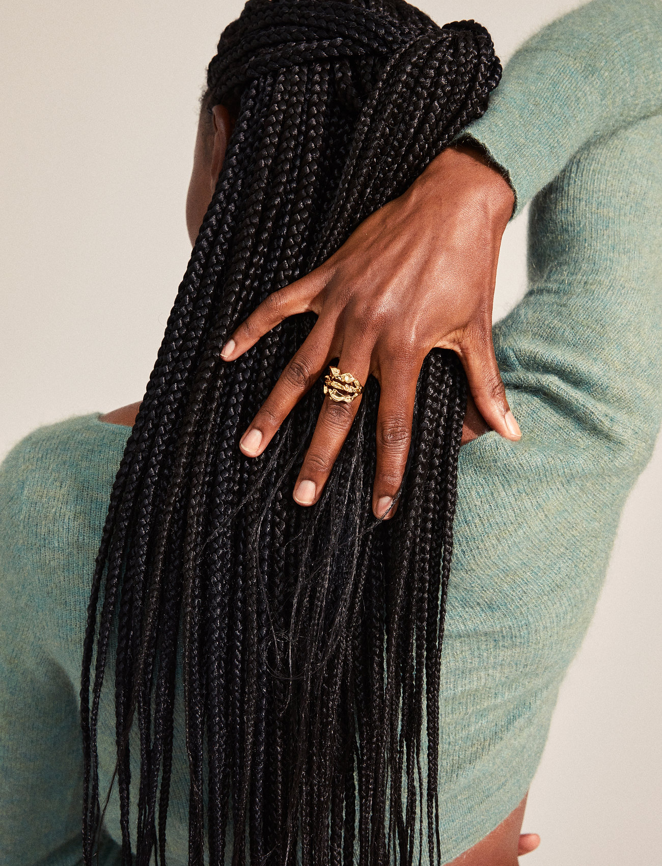 Pilgrim - ODILE organic shaped ring gold-plated - gold plated - 1