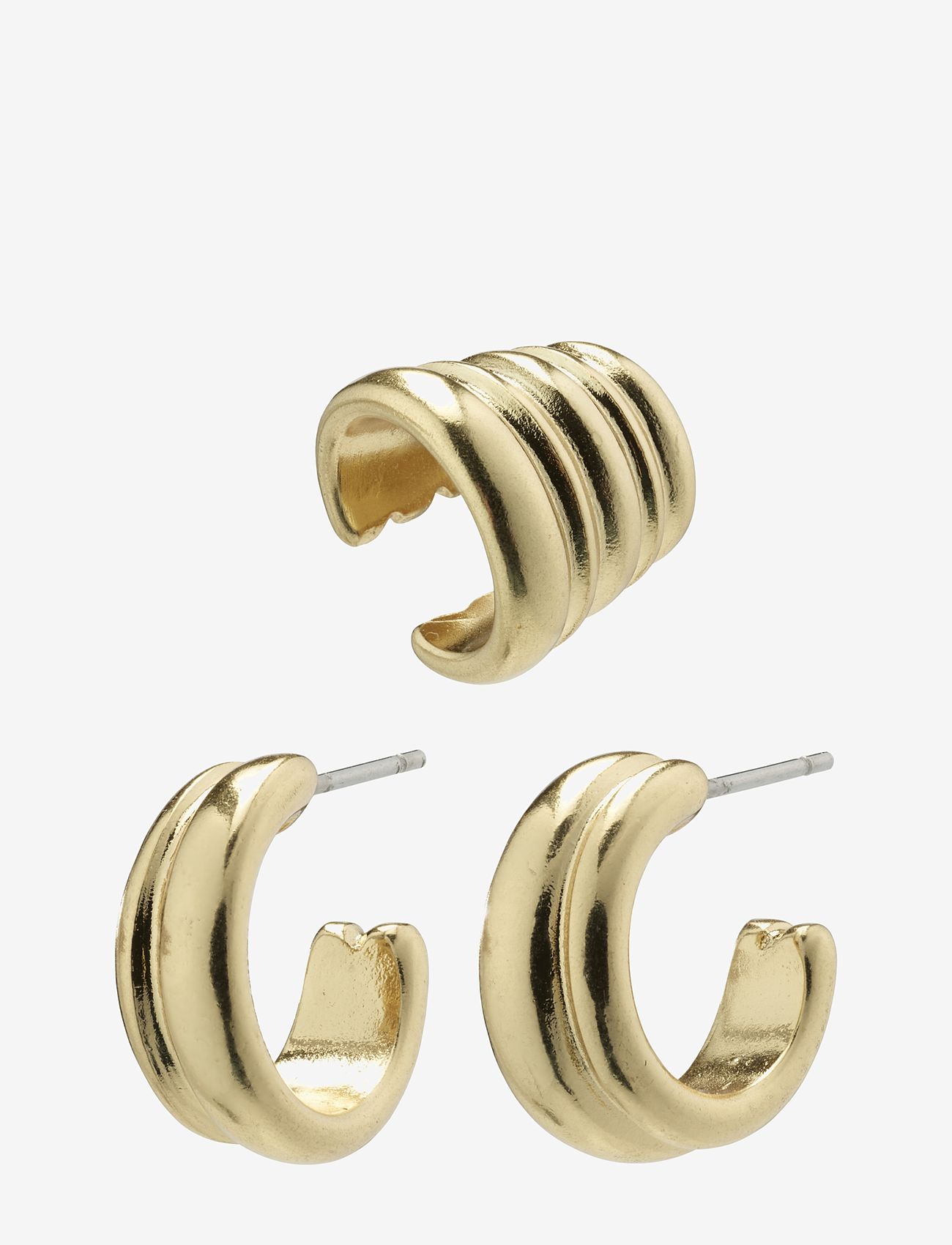 Pilgrim - NADYA hoop and cuff earrings 2-in-1 set - gold plated - 0
