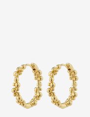 Pilgrim - SOLIDARITY recycled medium bubbles hoop earrings gold-plated - creoler & hoops - gold plated - 0
