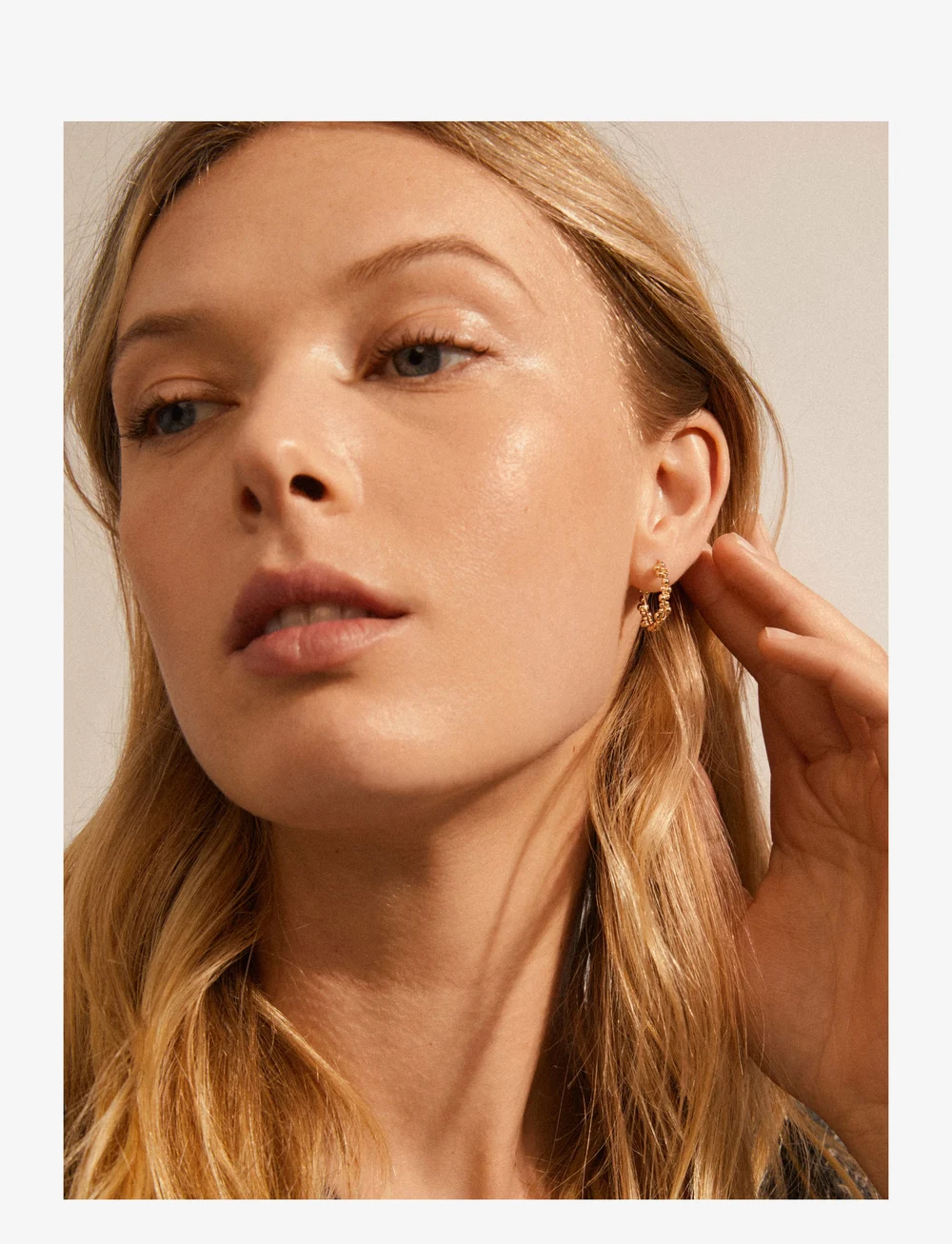 Pilgrim - SOLIDARITY recycled medium bubbles hoop earrings - hoops - gold plated - 2