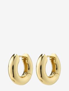 AICA recycled chunky hoop earrings gold-plated, Pilgrim