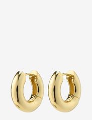 AICA recycled chunky hoop earrings gold-plated - GOLD PLATED