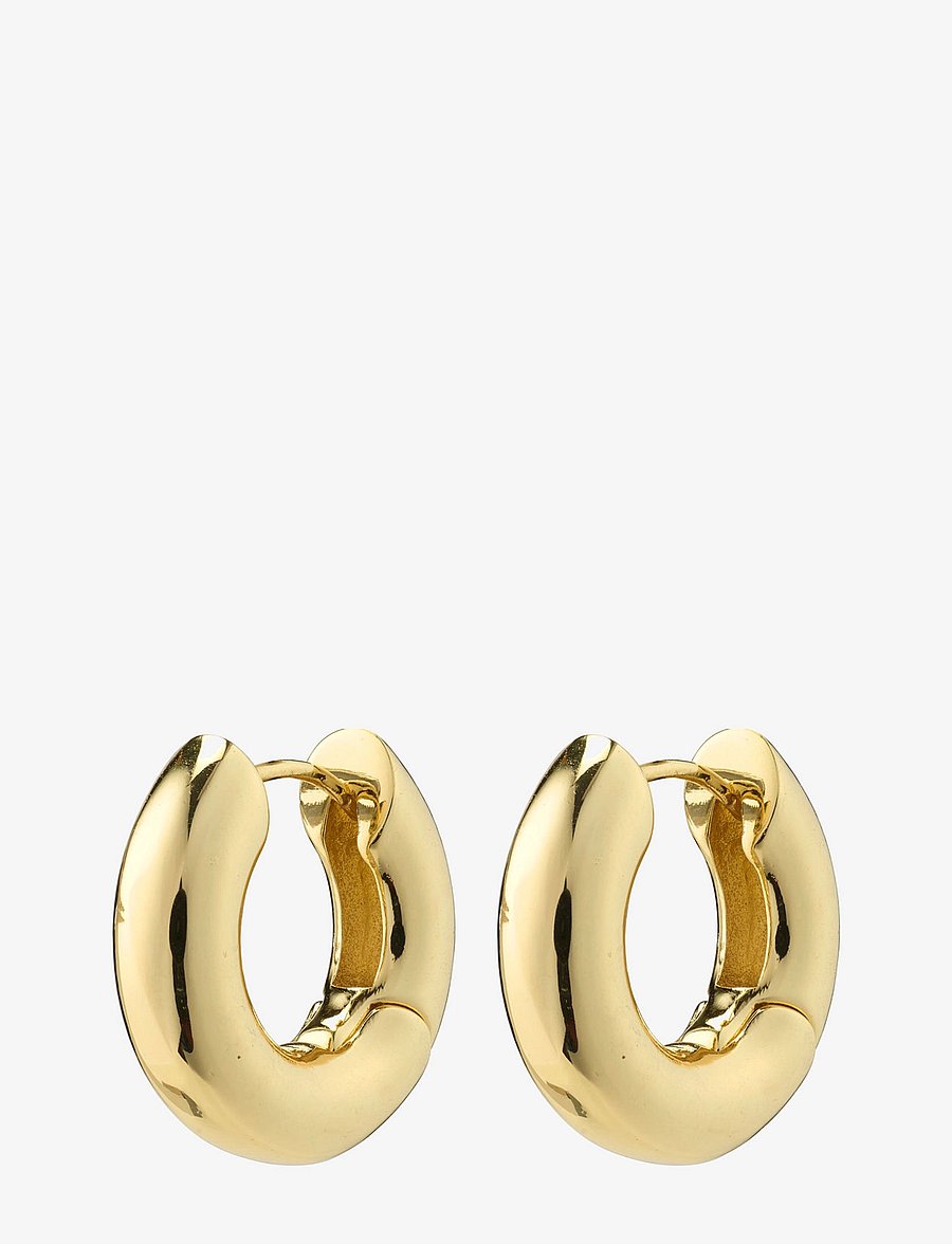 Pilgrim - AICA recycled chunky hoop earrings - hoops kõrvarõngad - gold plated - 1