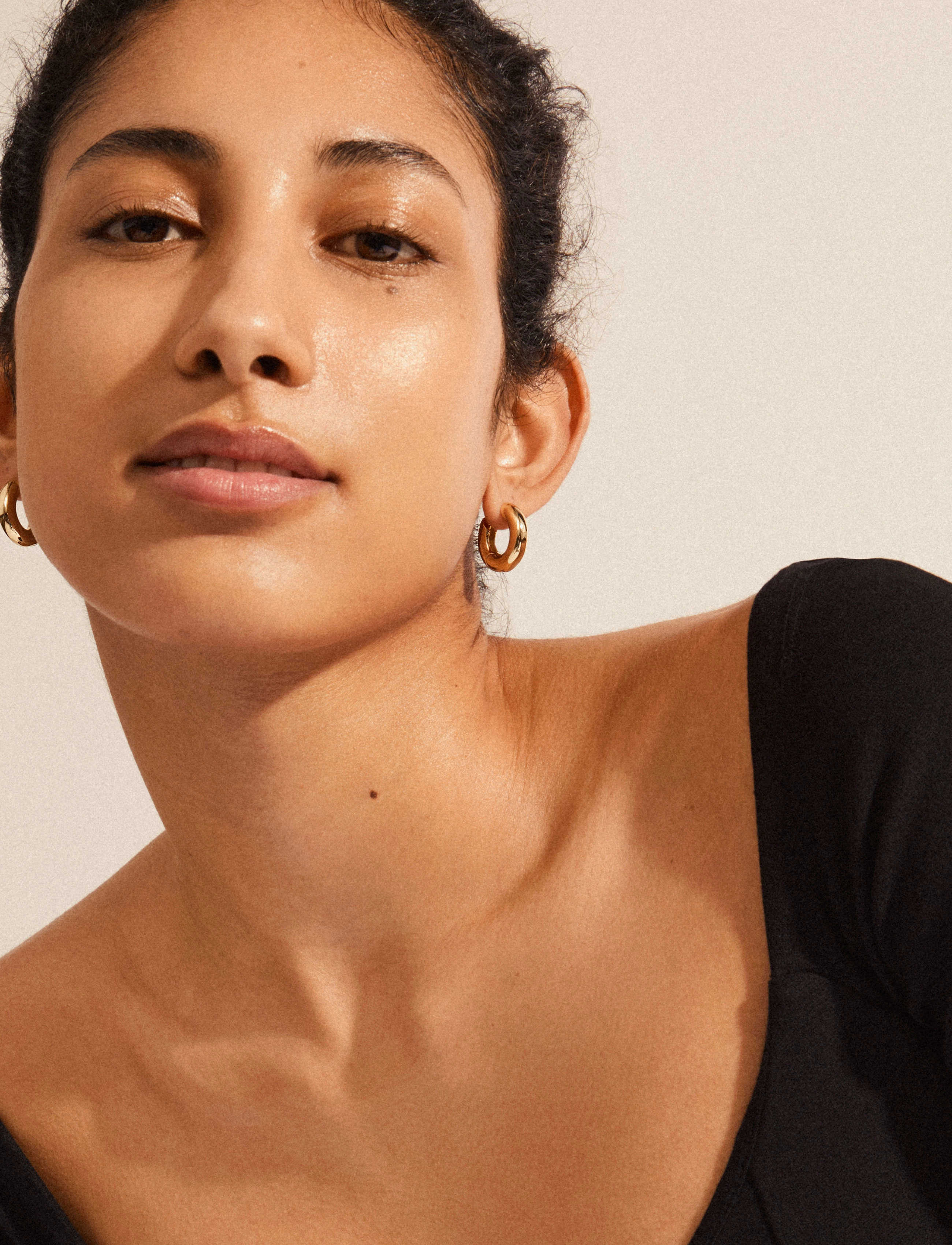 Pilgrim - AICA recycled chunky hoop earrings - hoops kõrvarõngad - gold plated - 3