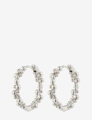 SOLIDARITY recycled medium bubbles hoops silver-plated - SILVER PLATED