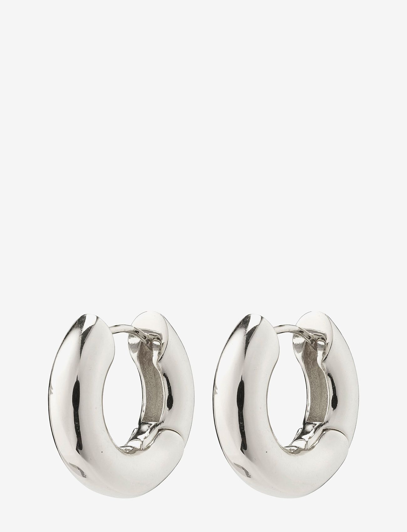 Pilgrim - AICA recycled chunky hoop earrings - creoler & hoops - silver plated - 1