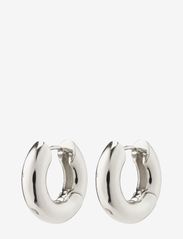 Pilgrim - AICA recycled chunky hoop earrings silver-plated - korvarenkaat - silver plated - 0