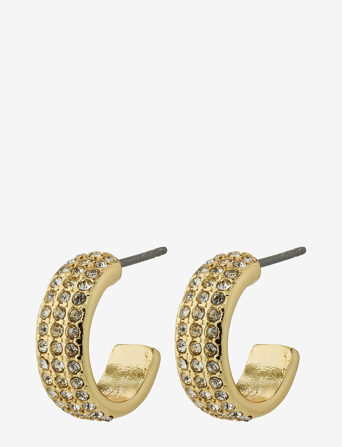 Pilgrim Matylda Recycled Crystal Hoop Earrings Gold plated Hopen