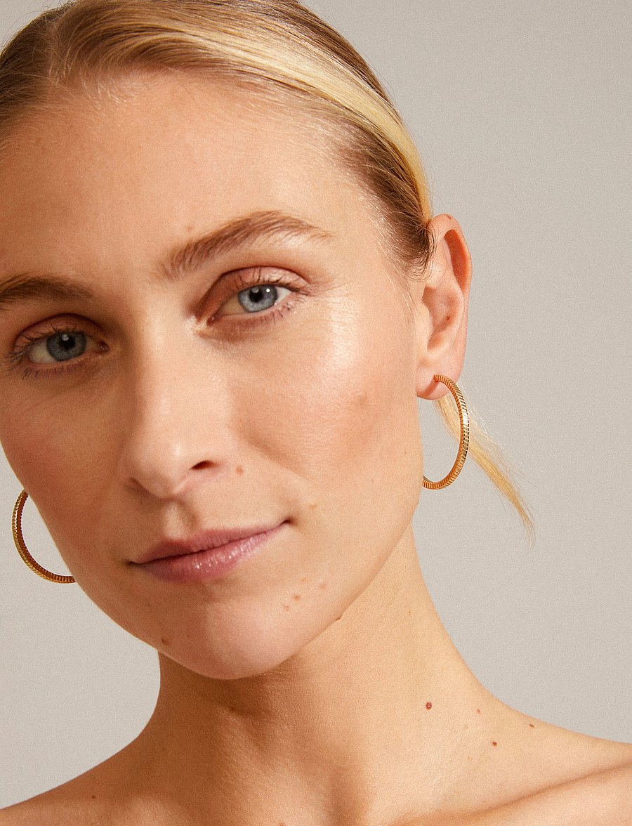 Pilgrim - LIDIA recycled hoop earrings gold-plated - gold plated - 2