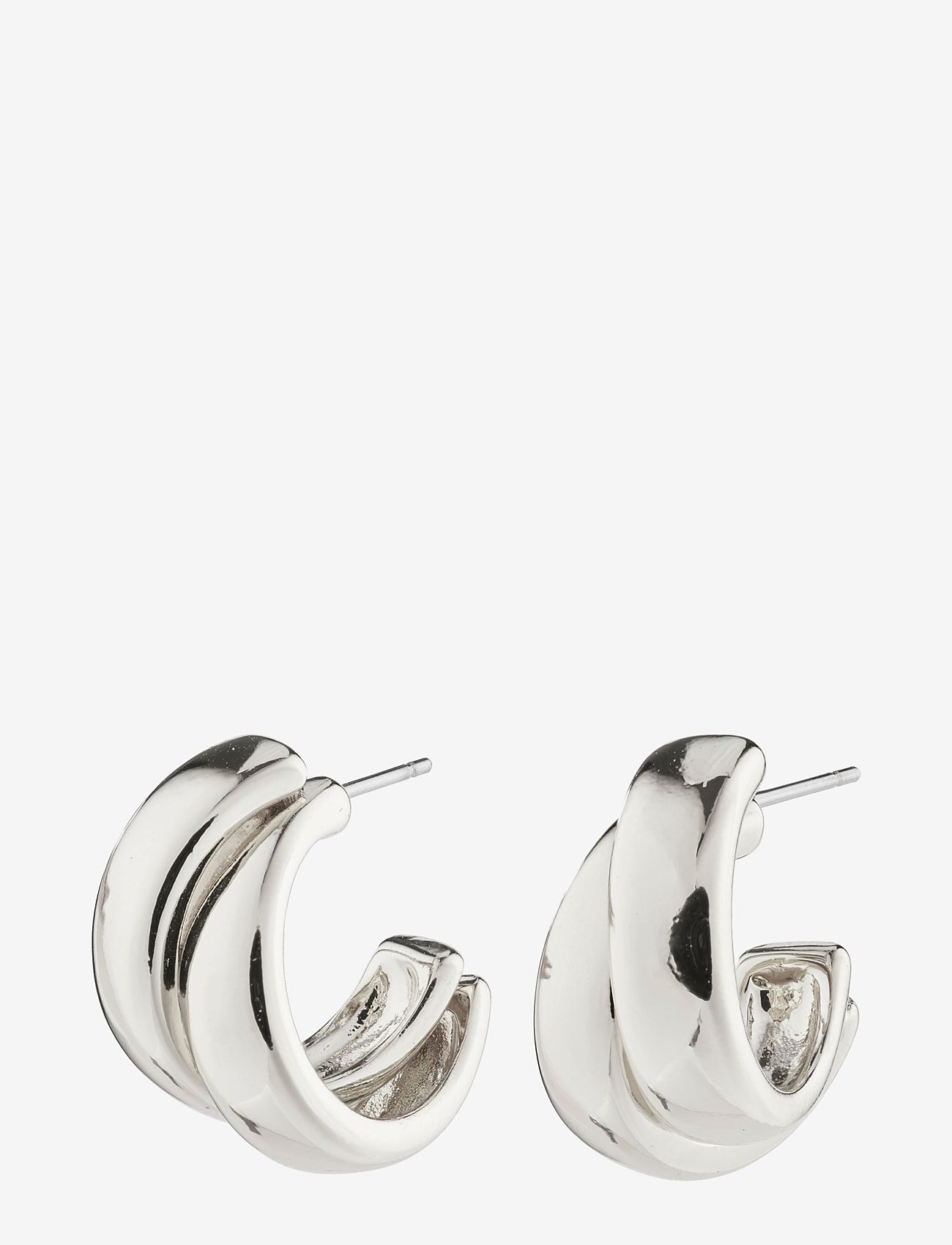 Pilgrim - ORIT recycled earrings - hoops - silver plated - 0