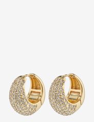 NAOMI recycled crystal hoops - GOLD PLATED