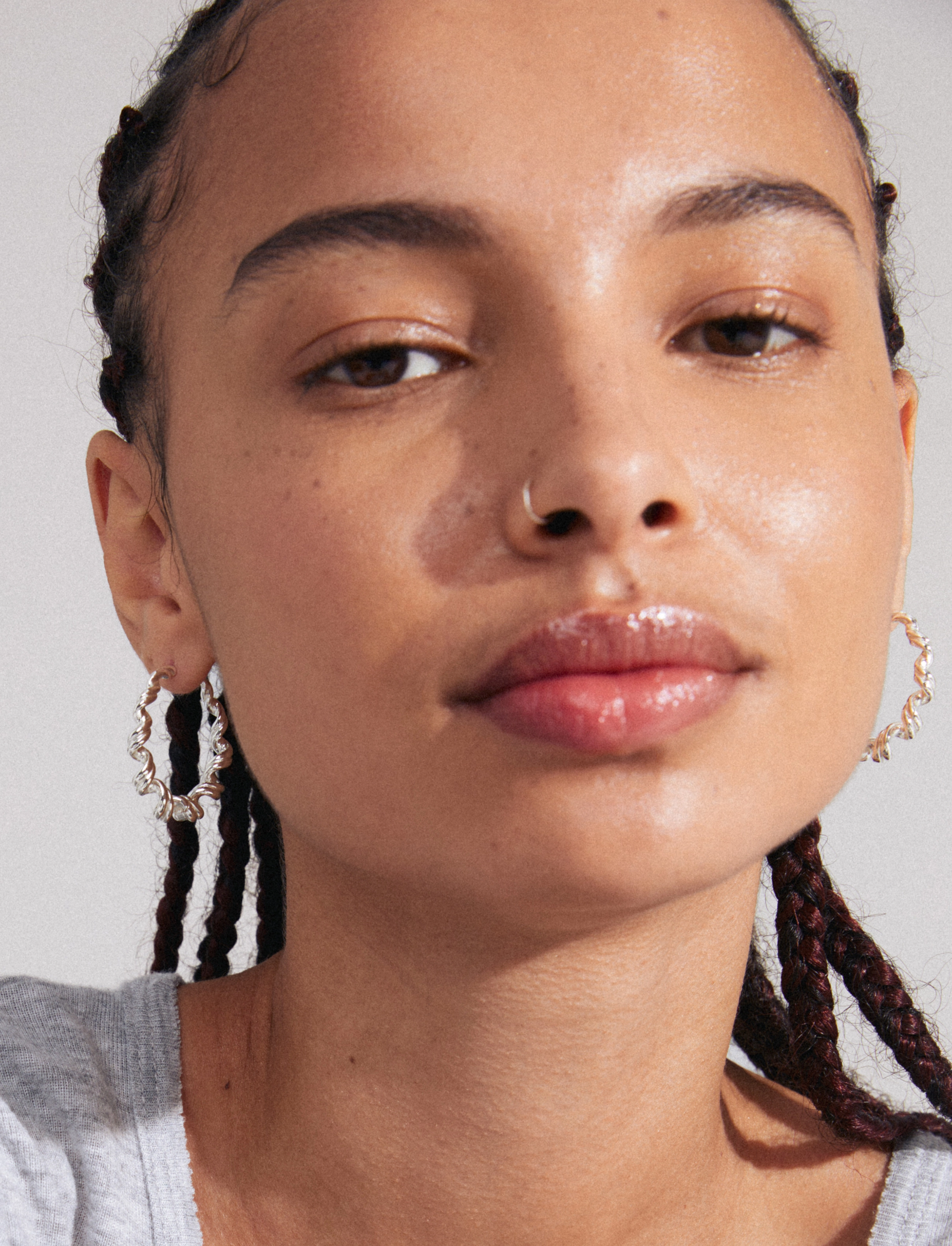 Pilgrim Larisa Earrings Silber-Plated, Damen, Gedrehte Creolen, Silber, Gr.ONE SIZE