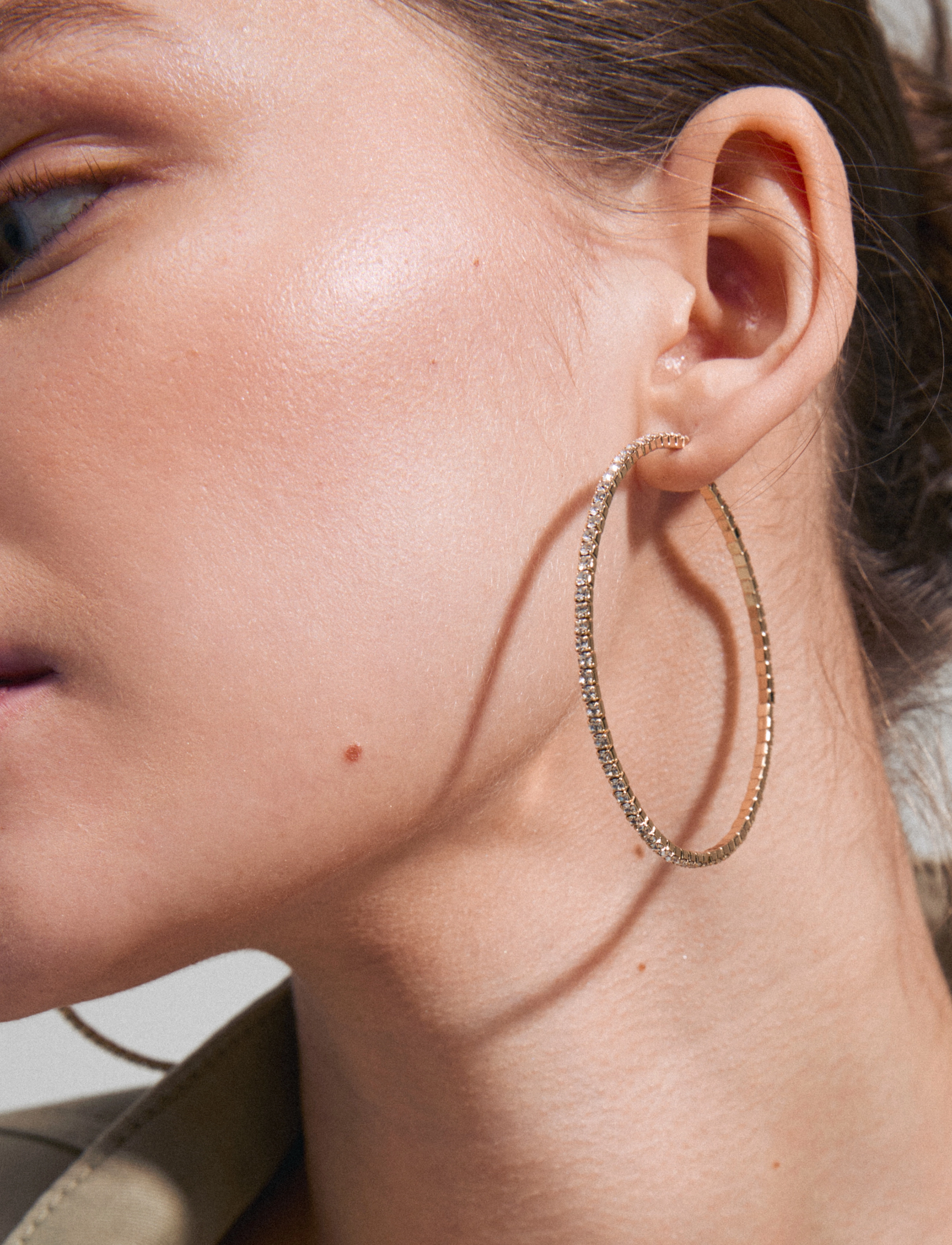 Pilgrim - SIDNEY crystal hoop earrings gold-plated - gold plated - 3
