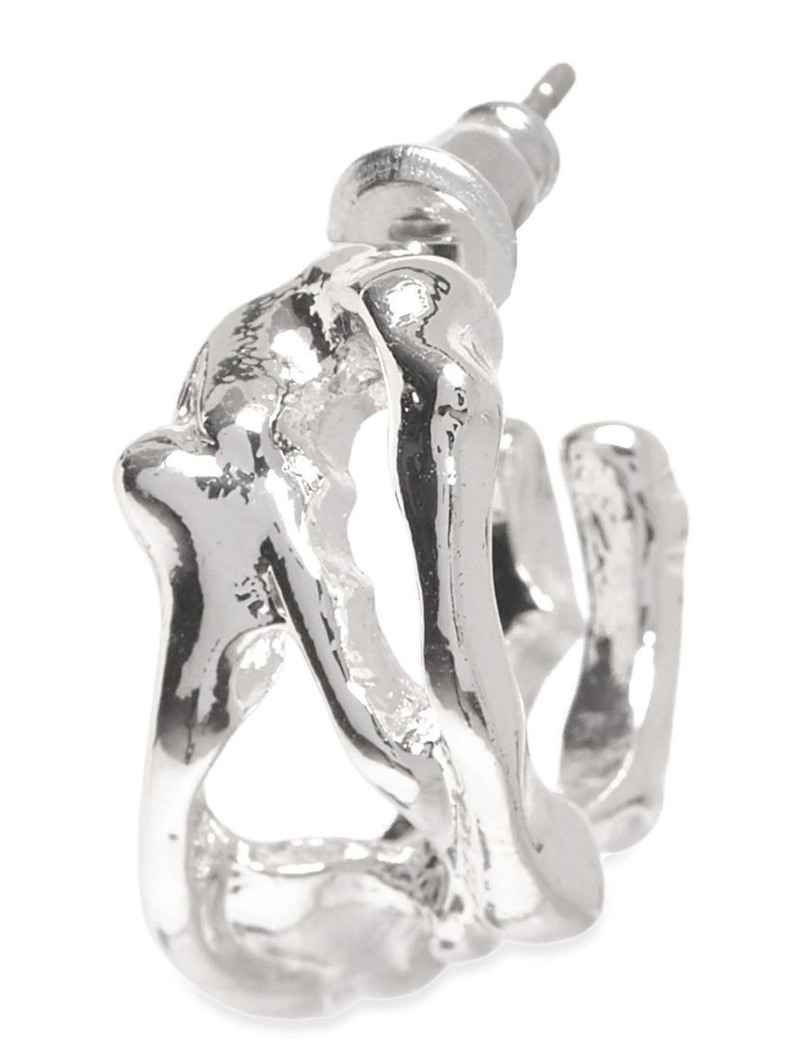 Pilgrim - FOTINI hoop earrings silver-plated - creoler & hoops - silver plated - 1