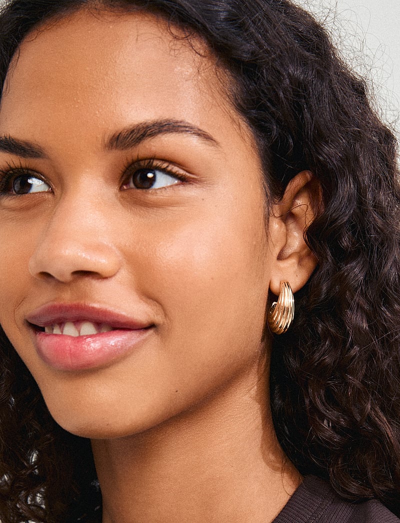 Pilgrim - ASLE earrings - hoops - gold plated - 2