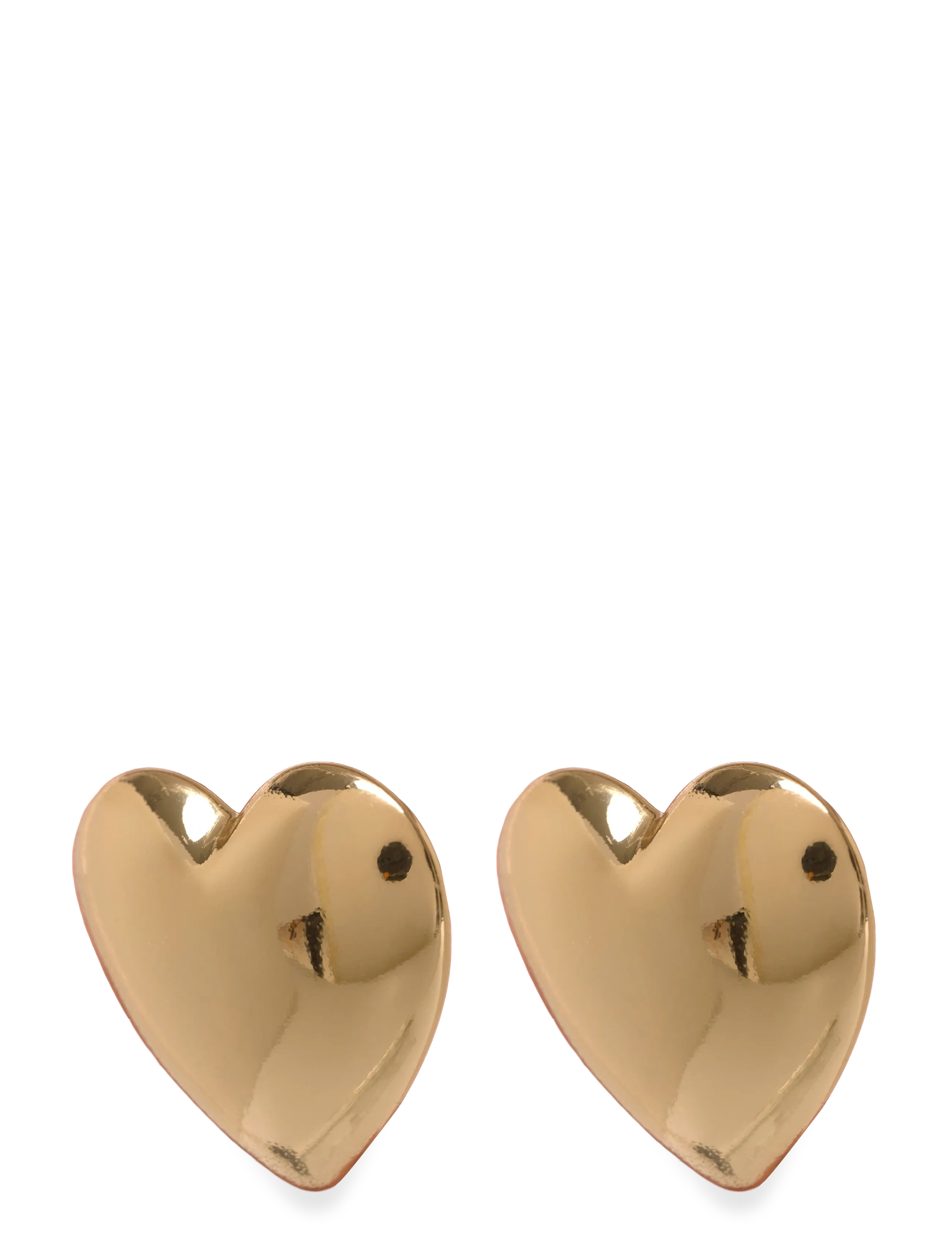 Pilgrim Annemette Earrings Gold-Plated, Kvinder, Hjerte Ørestikker, Guld, Str: ONE SIZE
