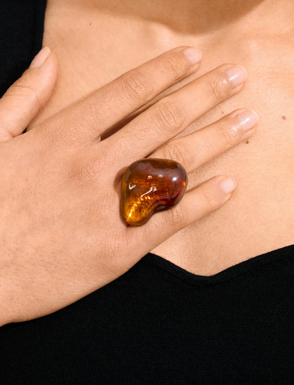 Pilgrim - LIAN ring gold-plated/brown - confirmation - gold plated - 3