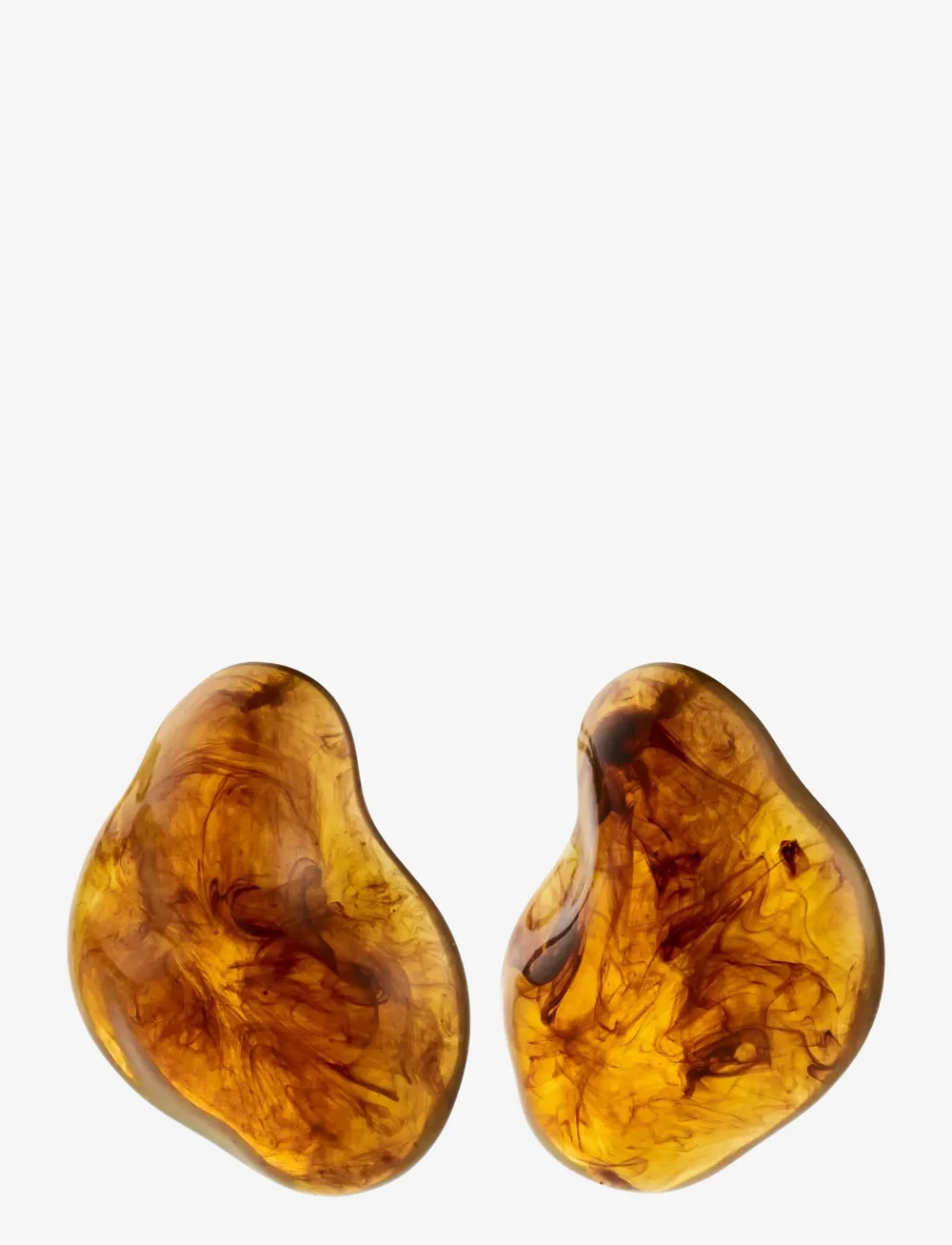 Pilgrim - LIAN earrings gold-plated/brown - studs örhängen - gold plated - 1