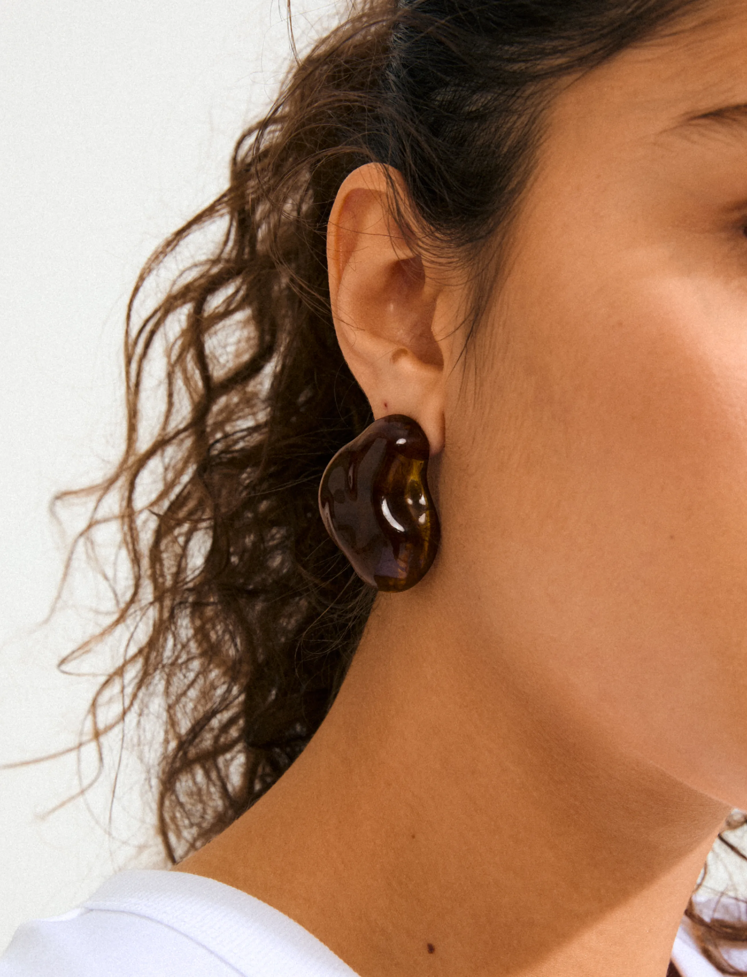 Pilgrim - LIAN earrings gold-plated/brown - nappikorvakorut - gold plated - 2
