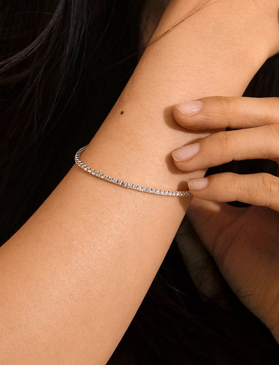 Pilgrim - ARASH crystal bracelet silver-plated - bransoletki łańcuszkowe - silver plated - 2
