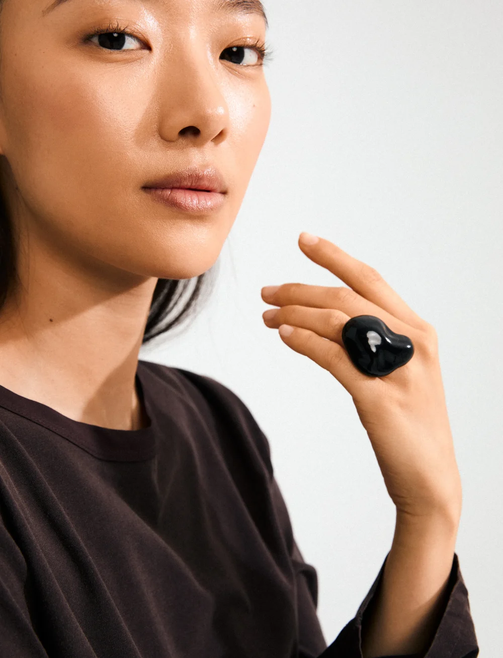 Pilgrim - LIAN ring silver-plated/black - konfirmation - silver plated - 0