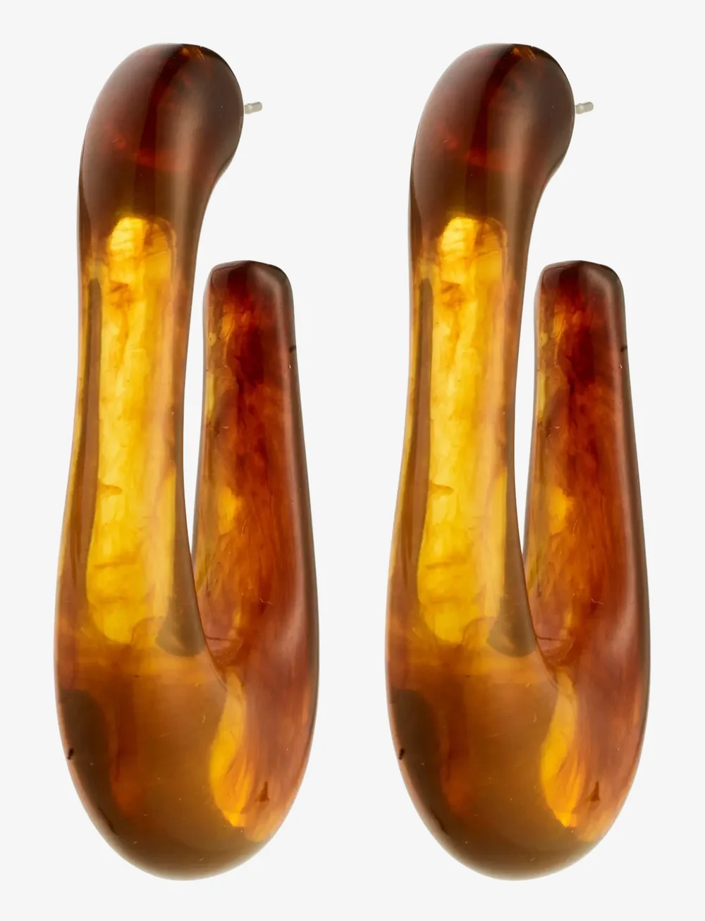 Pilgrim - ELIJAH earrings brown - hoops kõrvarõngad - silver plated - 0