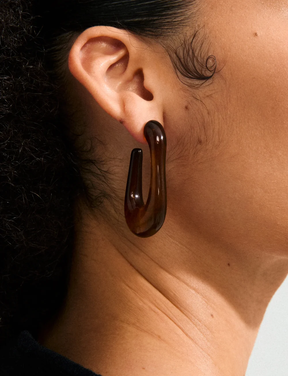 Pilgrim - ELIJAH earrings brown - hoops kõrvarõngad - silver plated - 1