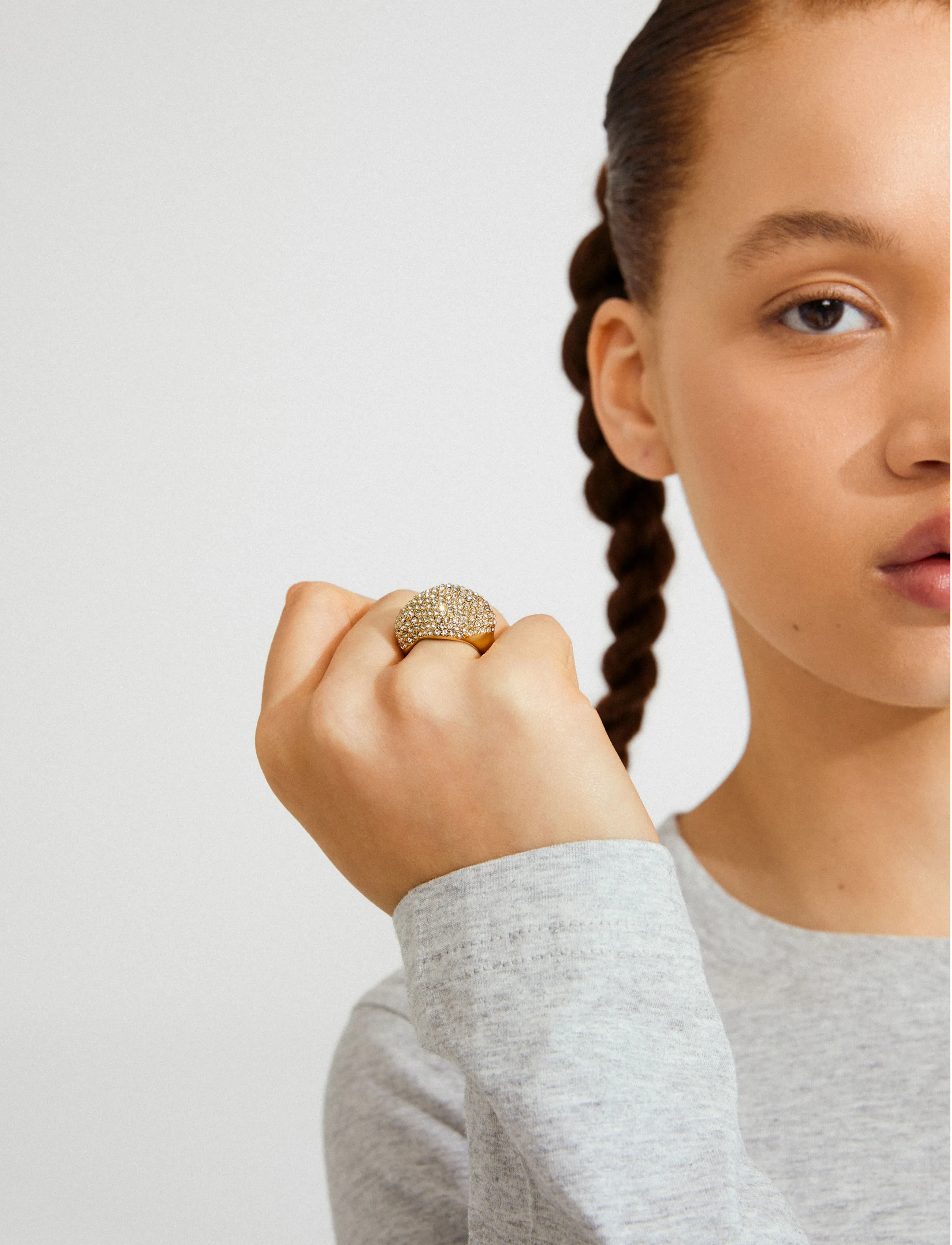 Pilgrim Lael Ring Gold-Plated, Damen, Kristallring, Gold, Gr.ONE SIZE